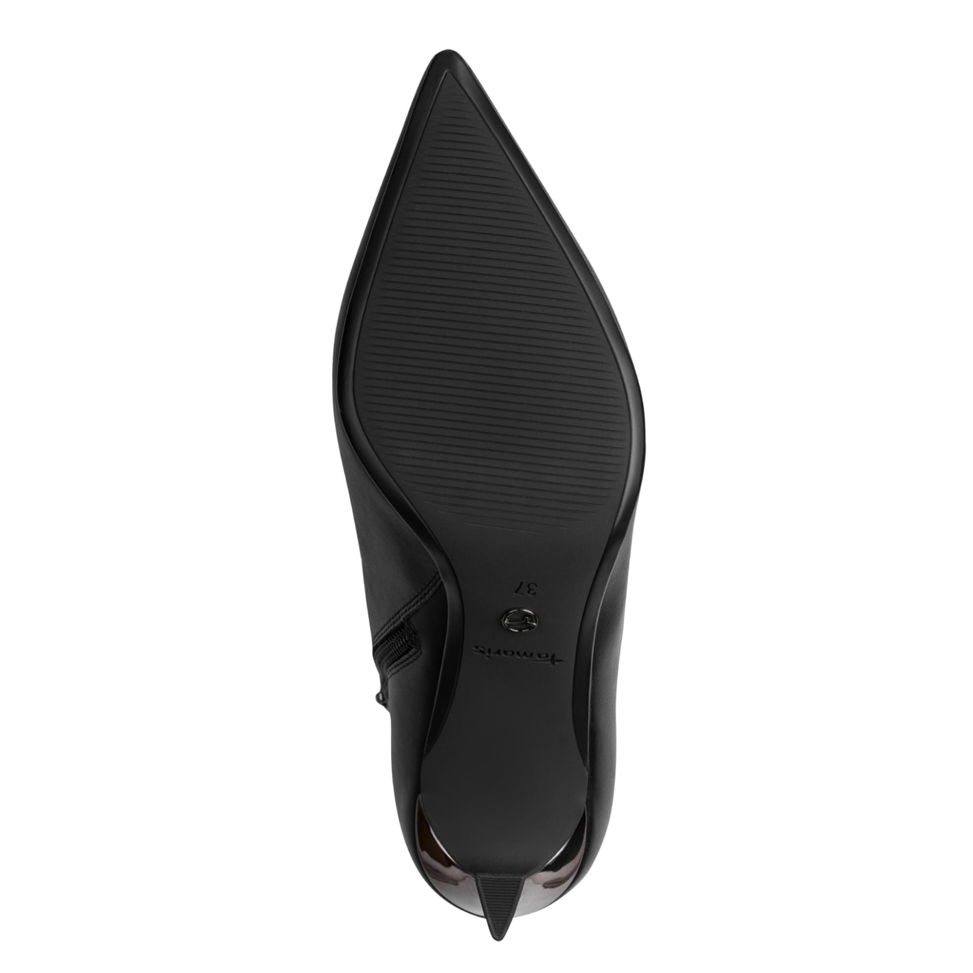 Tamaris Aquila Enkellaarsjes leer in Black, bovenaanzicht (SKU 1-25320-47--001)