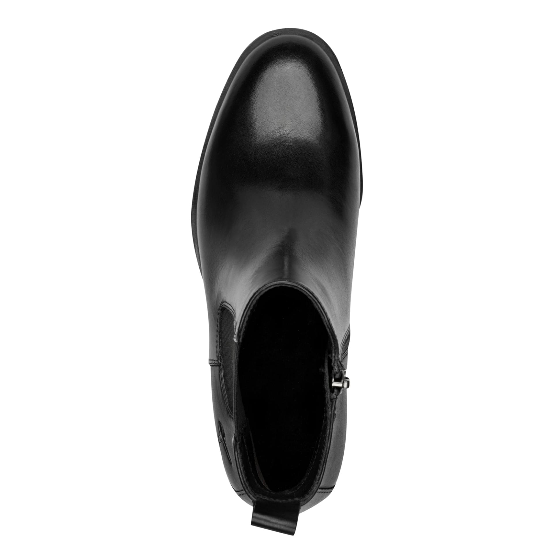 Tamaris Areti Chelsea Boots cuir in Black, vue de dessus (SKU 1-25361-47--001)