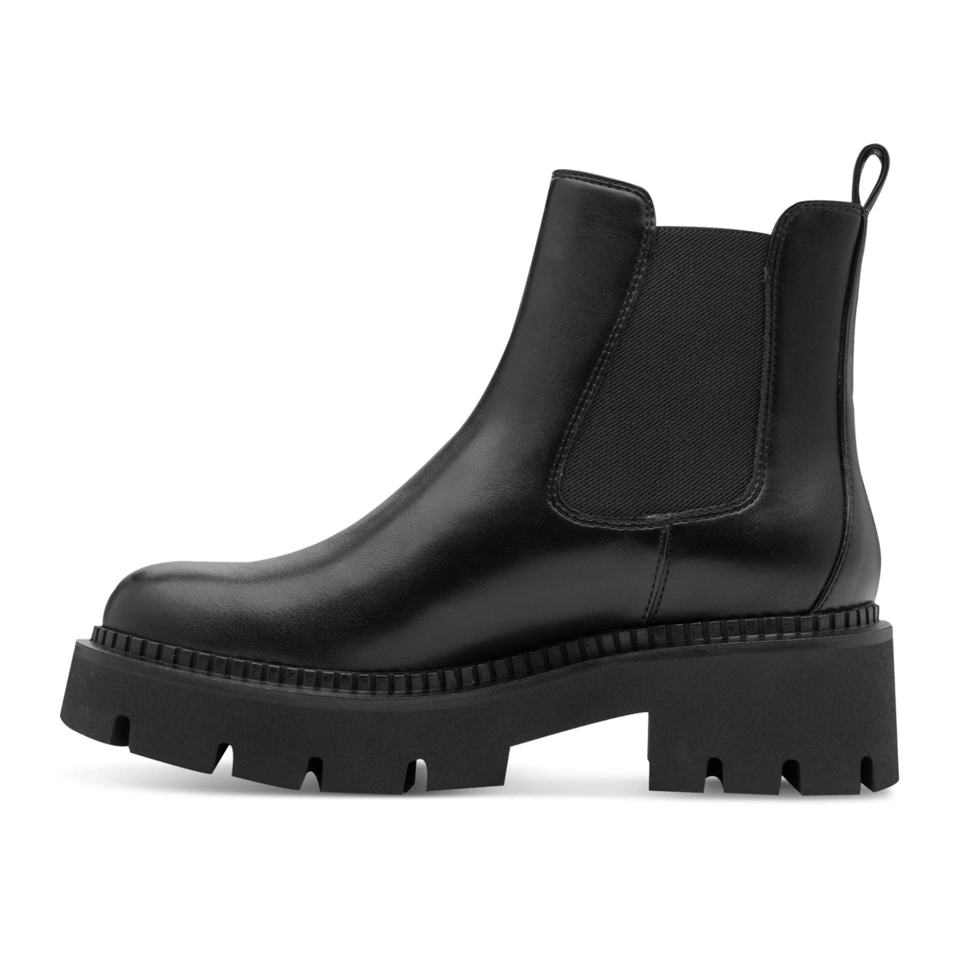Tamaris Arlette Chelsea Boots in Black, côté intérieur (SKU 1-25454-47--001)