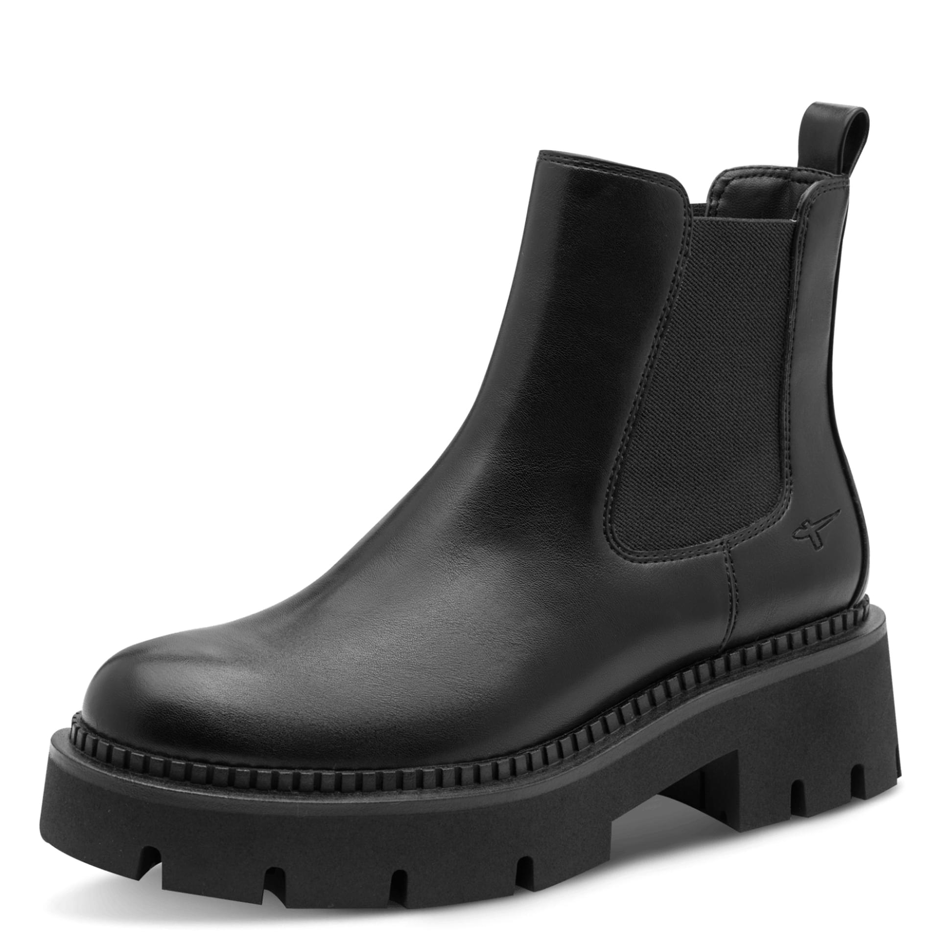 Tamaris Arlette Chelsea Boots in Black, vue trois-quarts (SKU 1-25454-47--001)