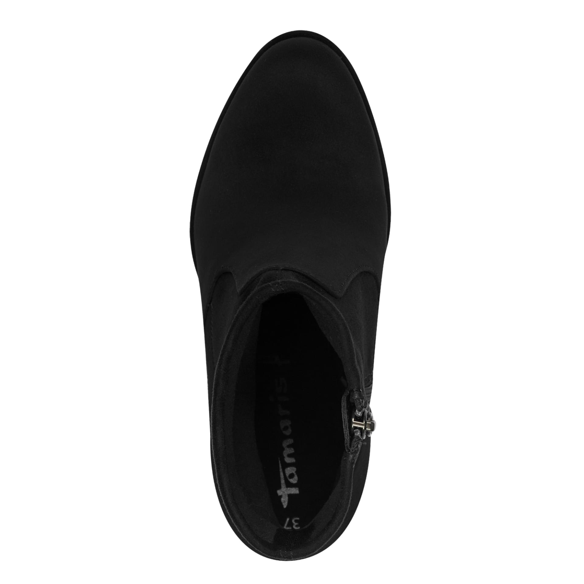 Tamaris Aspasia Enkellaarsjes 1-25057-43 in Black Suede