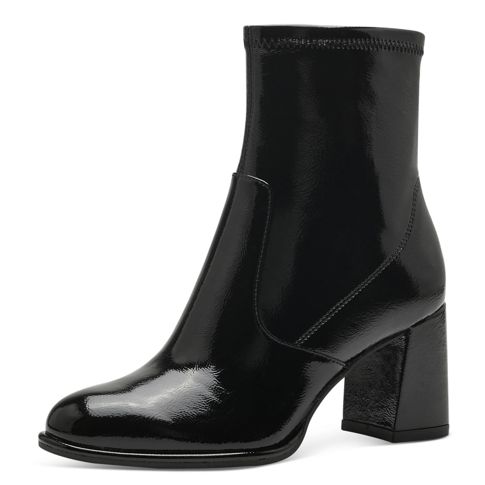 Tamaris Aspasia Bottines 1-25357-41 in Black Patent