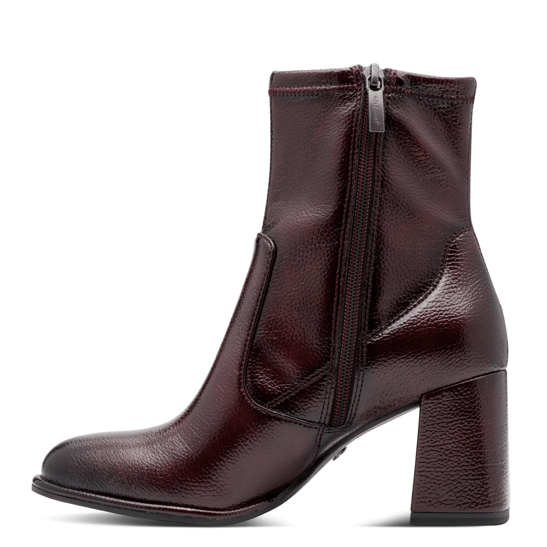 Tamaris Aspasia Bottines 1-25357-41 in Merlot Patent