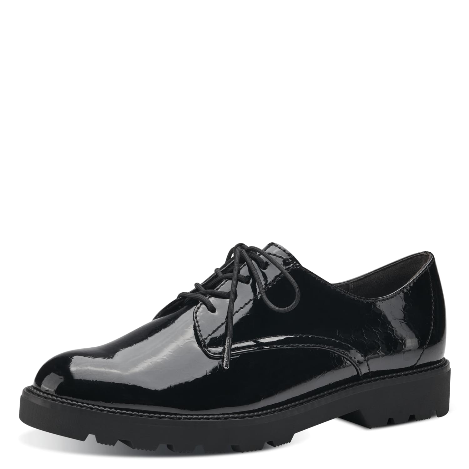 Tamaris Badam Veterschoenen 1-23605-41 in Blk Patent Str