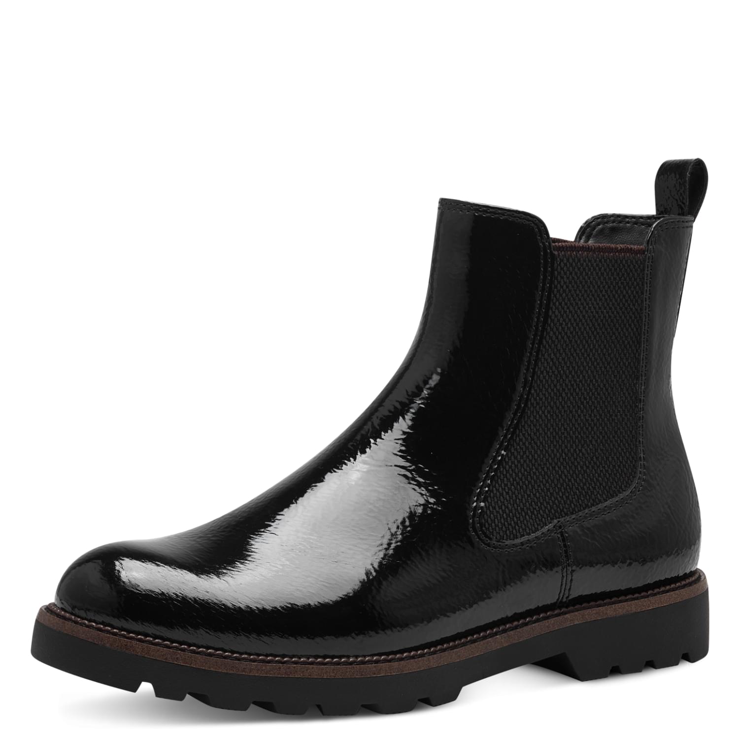 Tamaris Badam Chelsea Boots 1-25433-43 in Black Patent