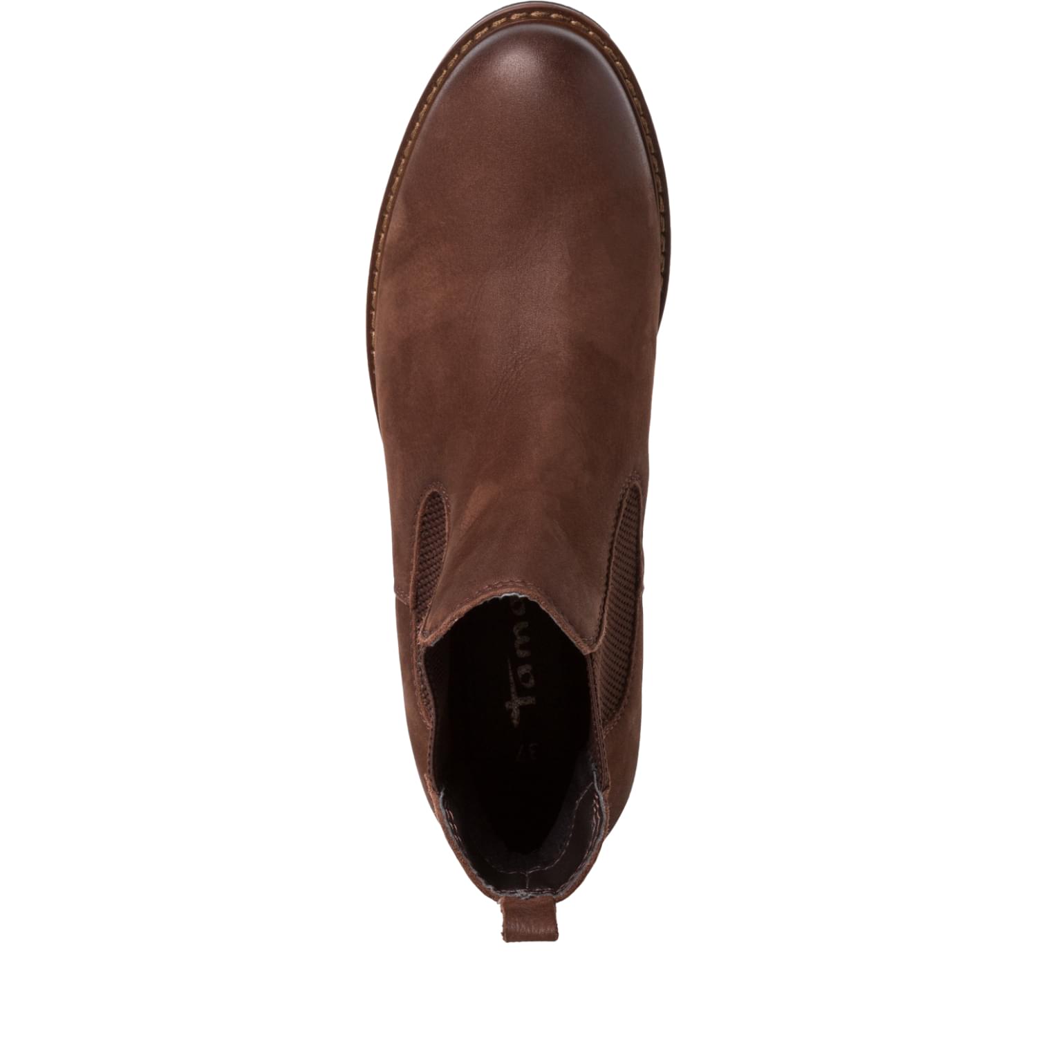 Tamaris Belin Chelsea Boots 1-1-25056-29 in Chocolate Nub.