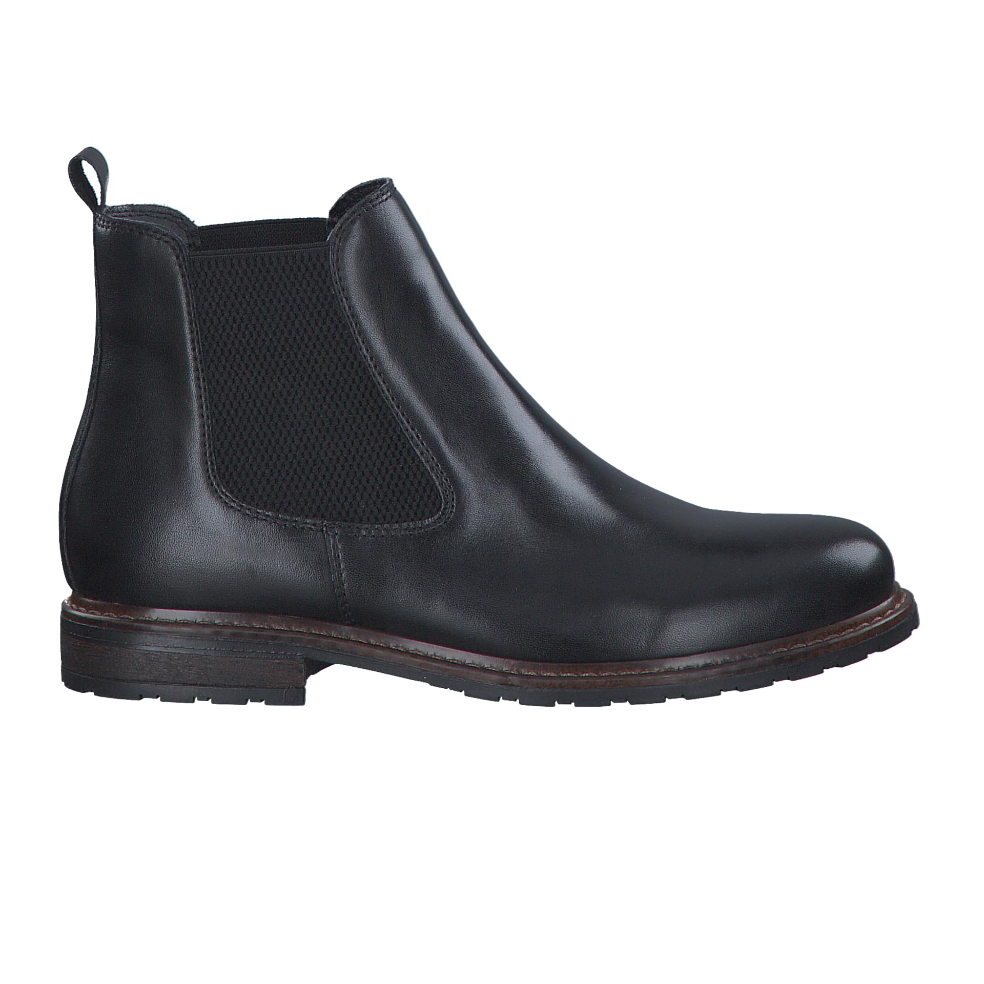 Tamaris Belin Chelsea Boots 1-25056-41 in Black Leather