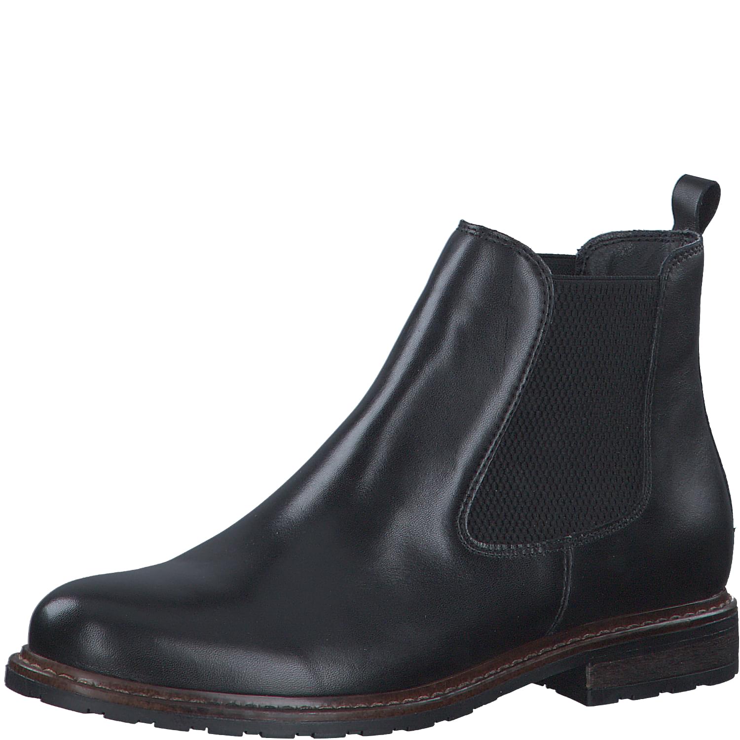 Tamaris Belin Chelsea Boots 1-25056-41 in Black Leather