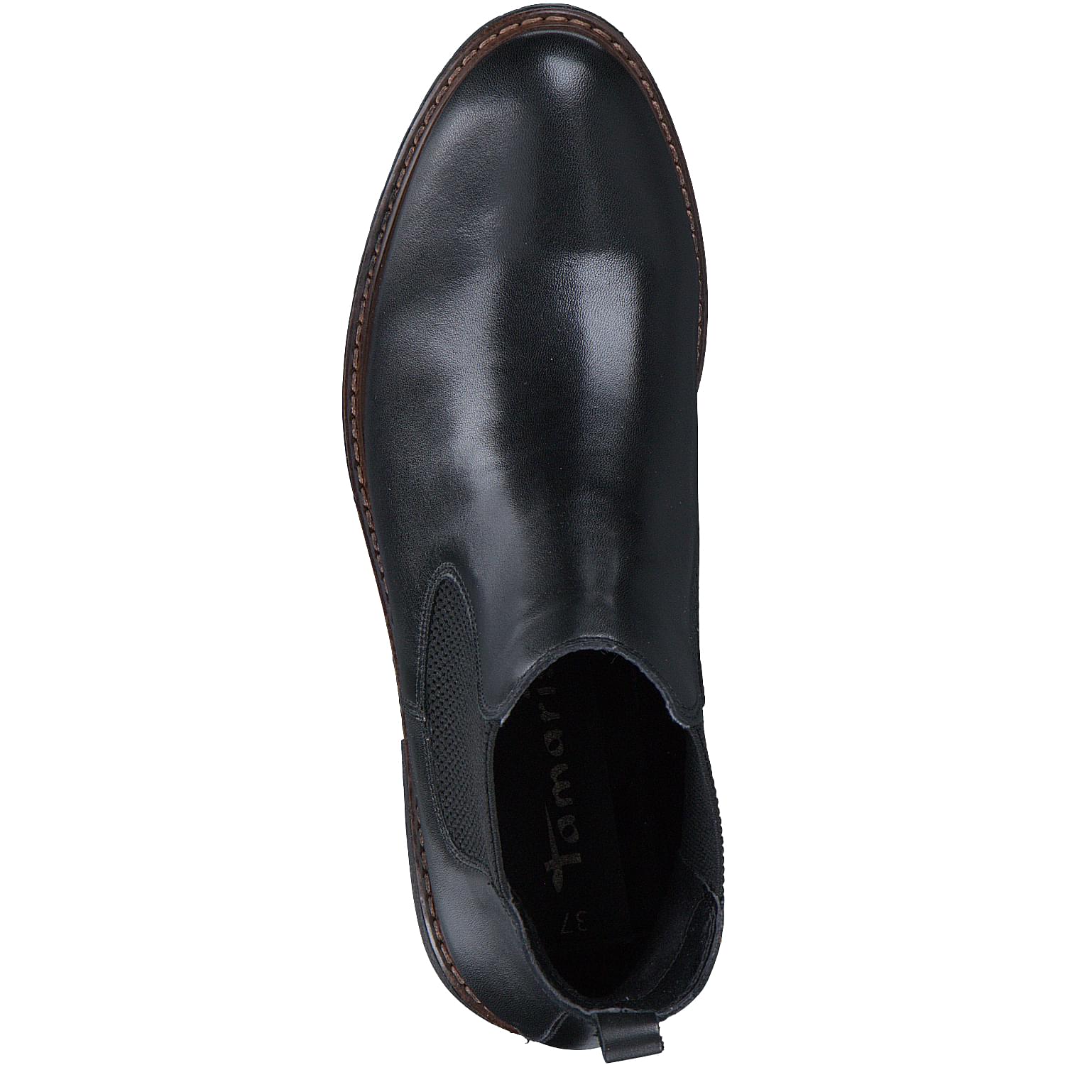 Tamaris Belin Chelsea Boots 1-25056-41 in Black Leather