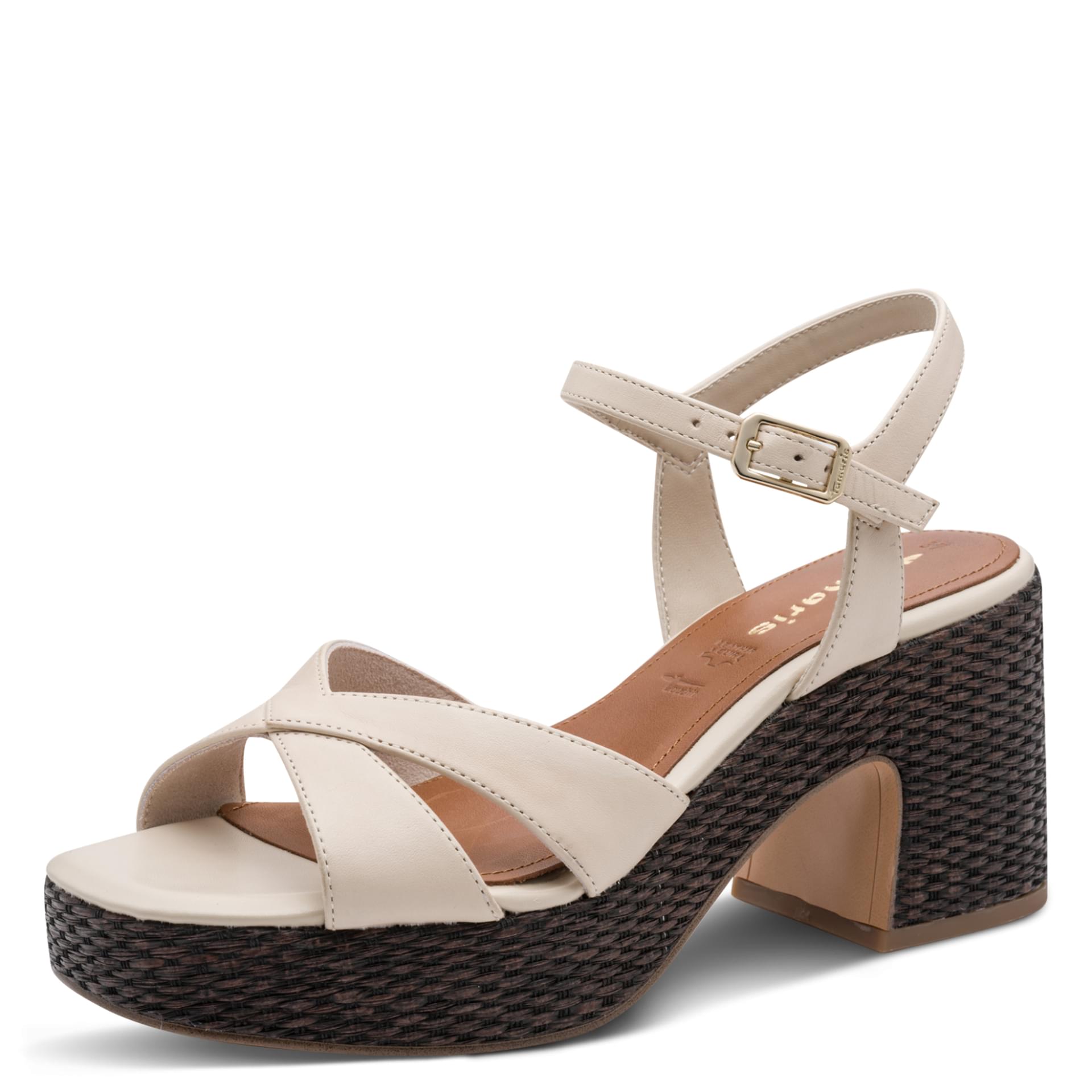 Tamaris Belladonna Sandals 1-28313-44 in Ivory Leather
