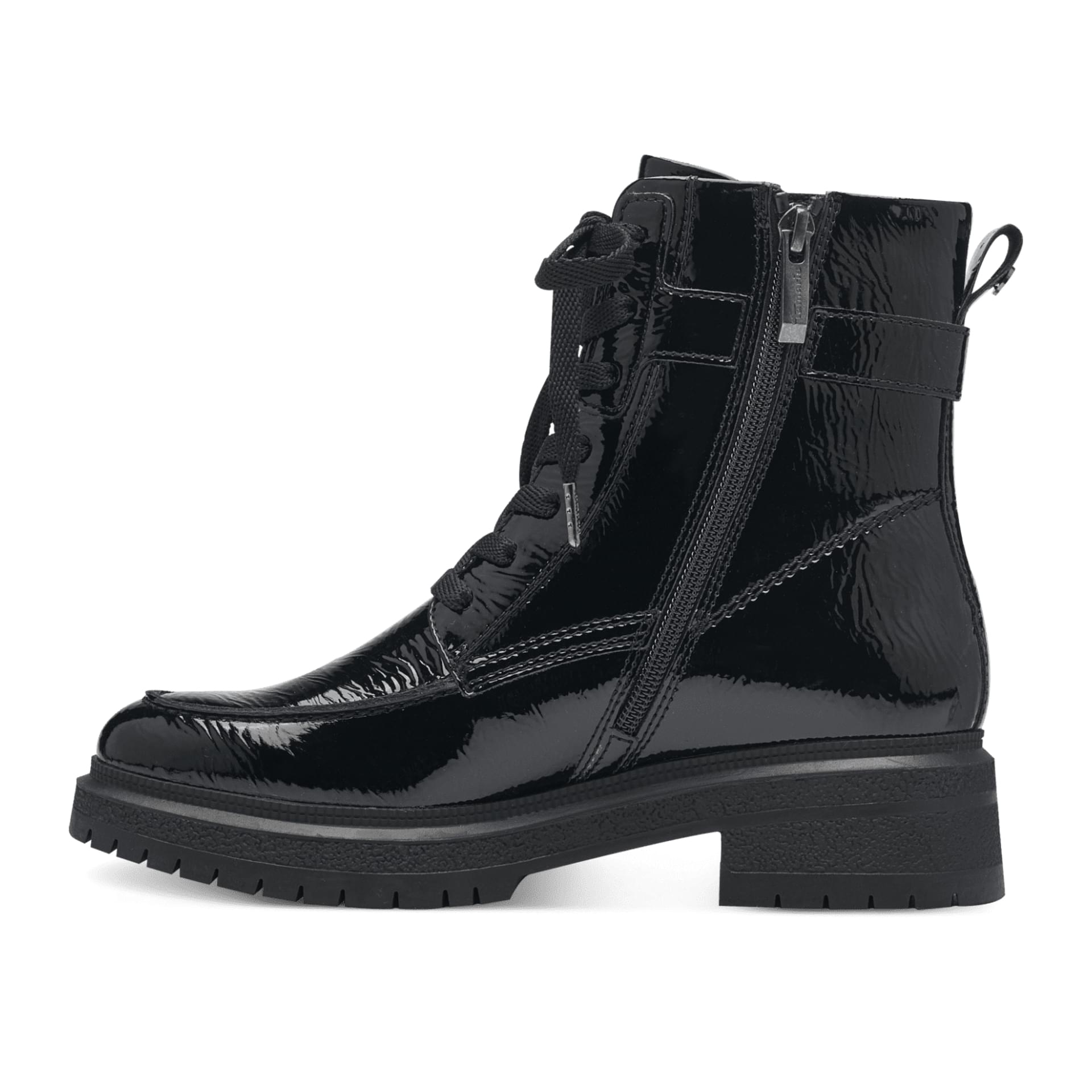 Tamaris Bo Enkellaarsjes 1-25261-41 in Black Patent