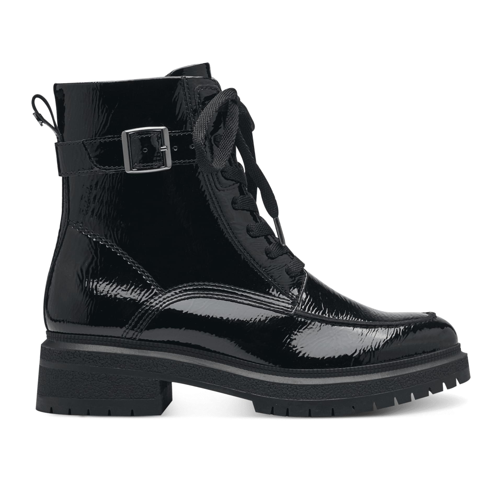 Tamaris Bo Enkellaarsjes 1-25261-41 in Black Patent