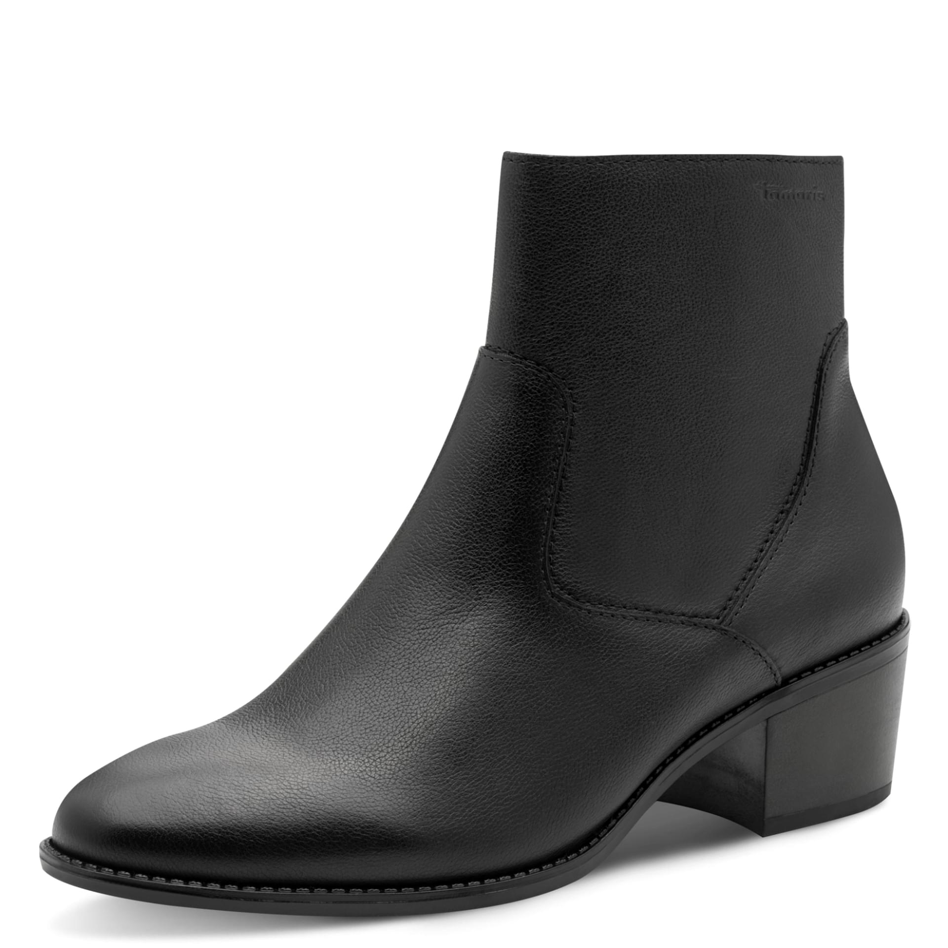 Tamaris Bresta Ankle Boots 1-25329-45 in Black Leather