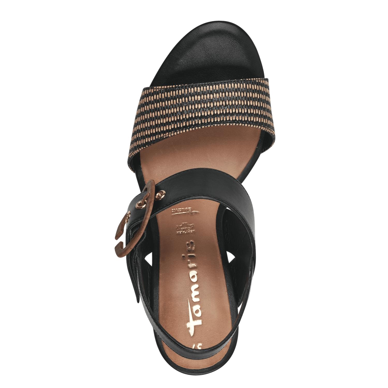 Tamaris Callie Sandales 1-28015-42 in Black Comb