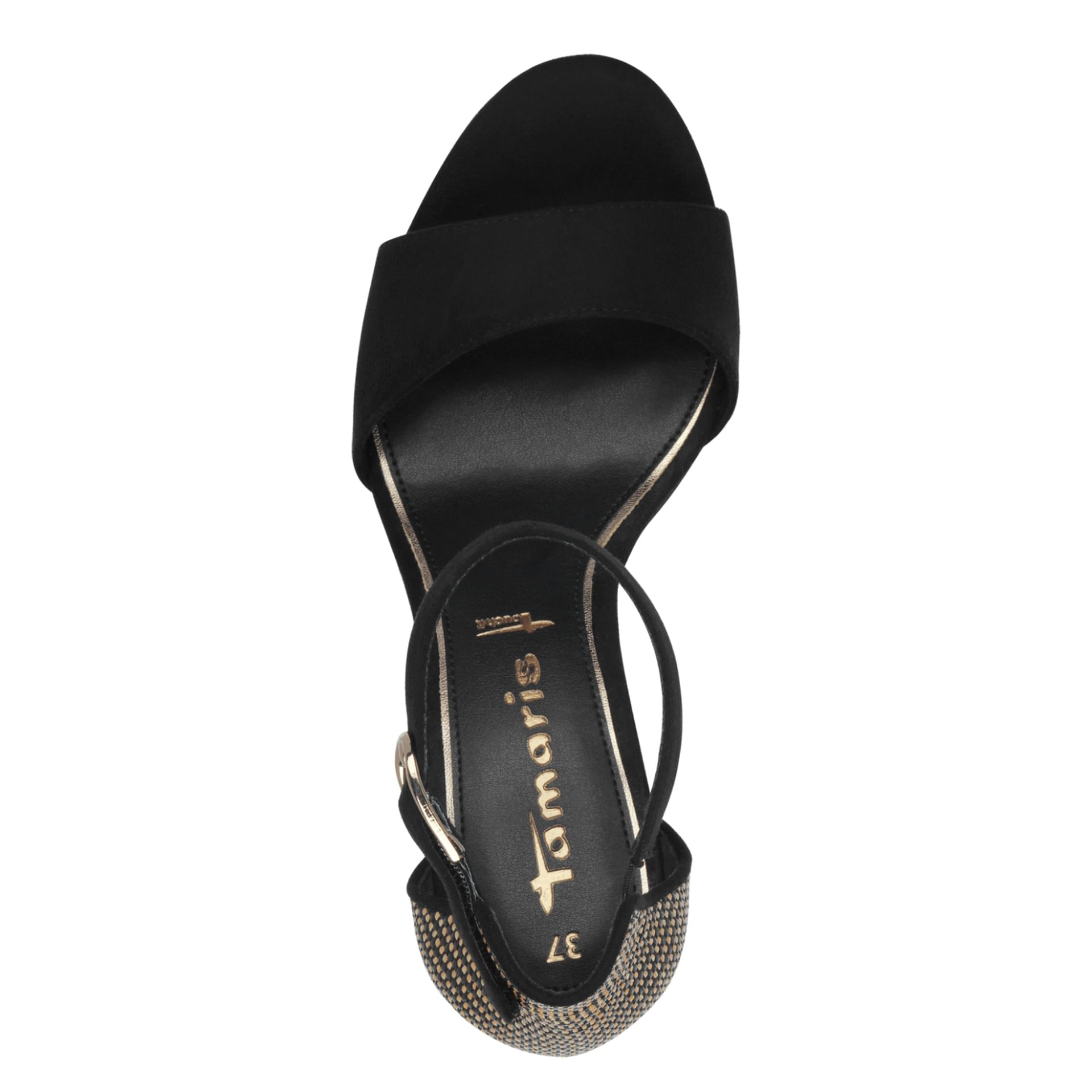 Tamaris Callie Sandales 1-28356-42 in Black Comb