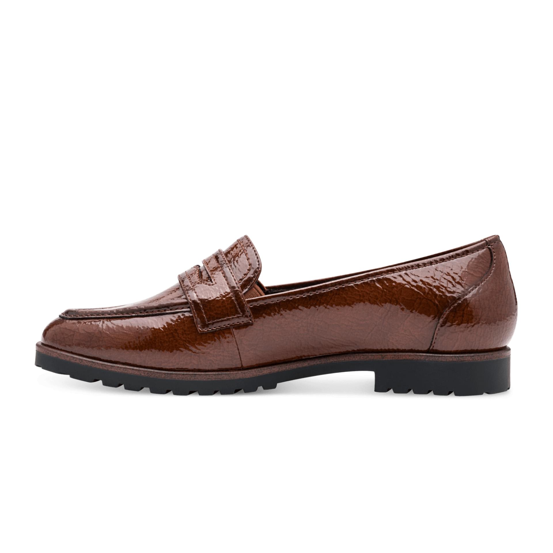 Tamaris Careen Slippers 1-24239-42 in Cognac Patent