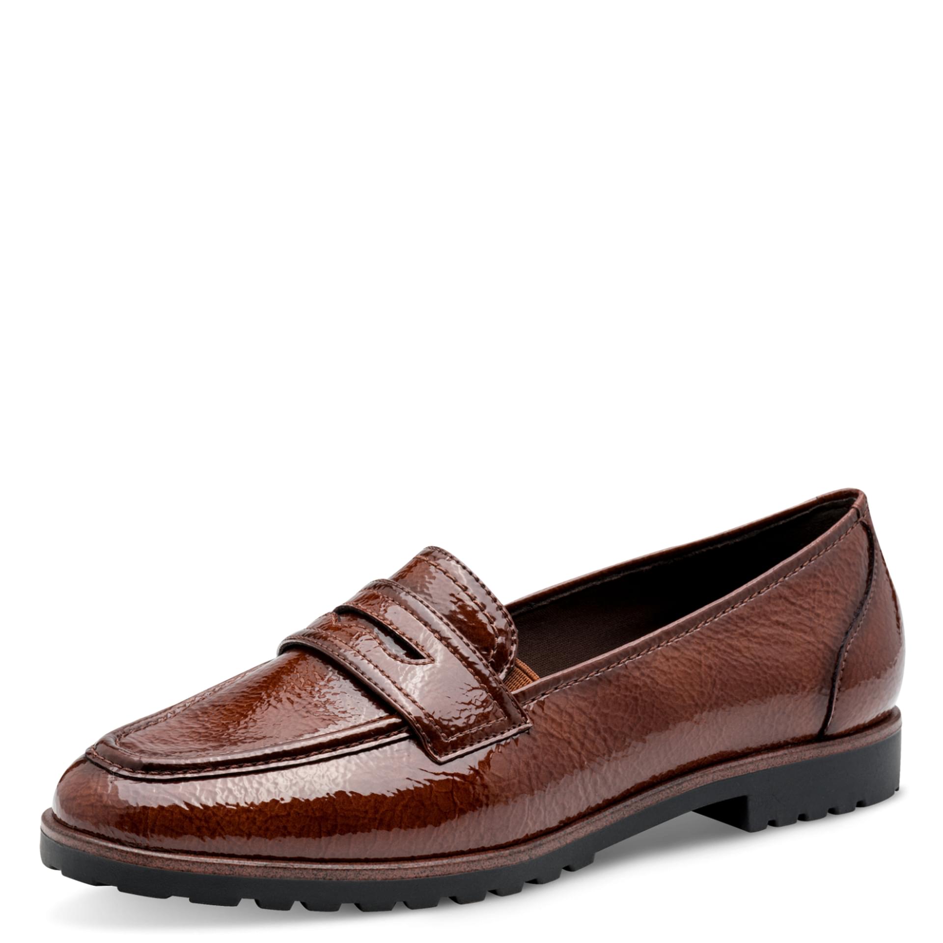 Tamaris Careen Slippers 1-24239-42 in Cognac Patent