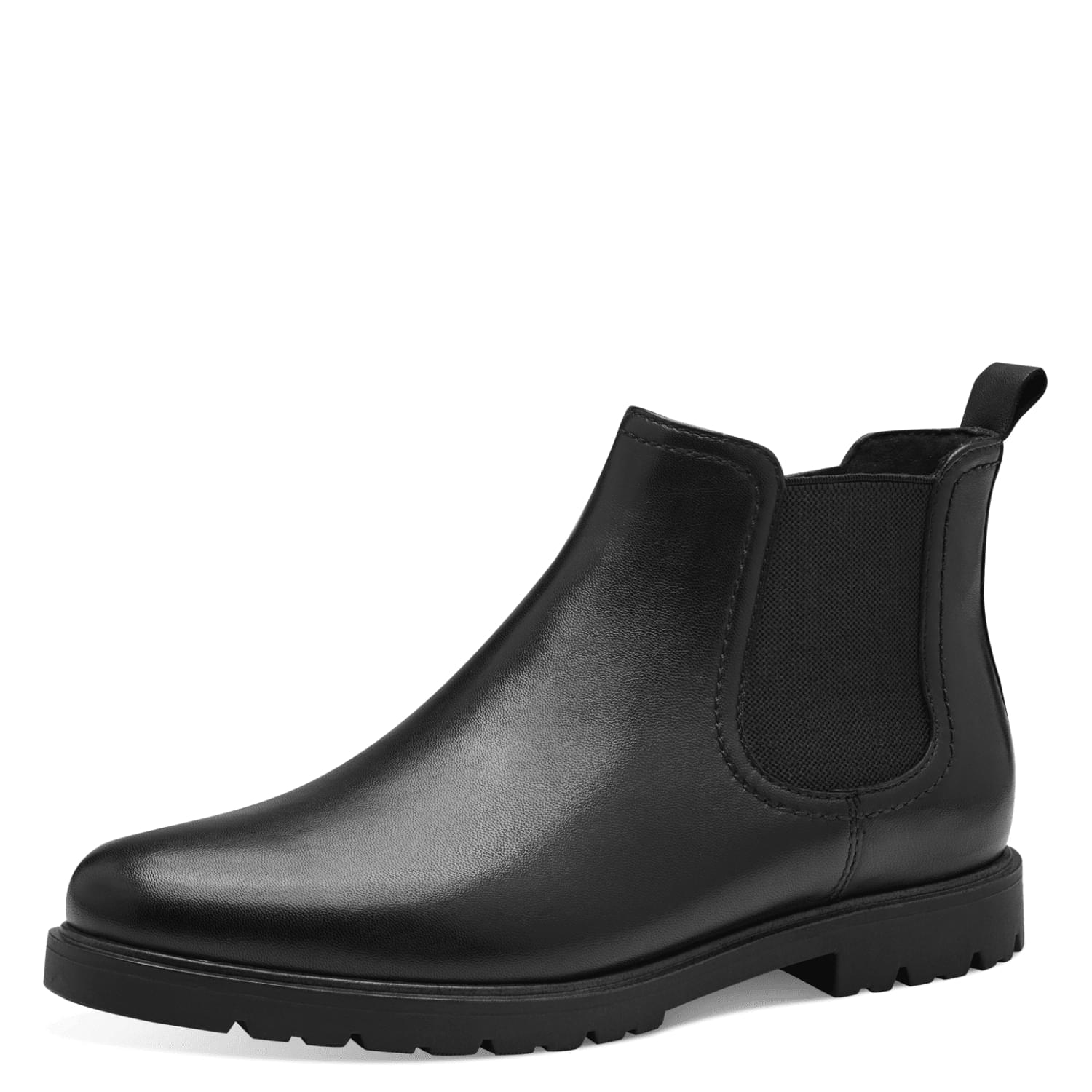 Tamaris Careen Chelsea Boots 1-25348-43 in Black Leather