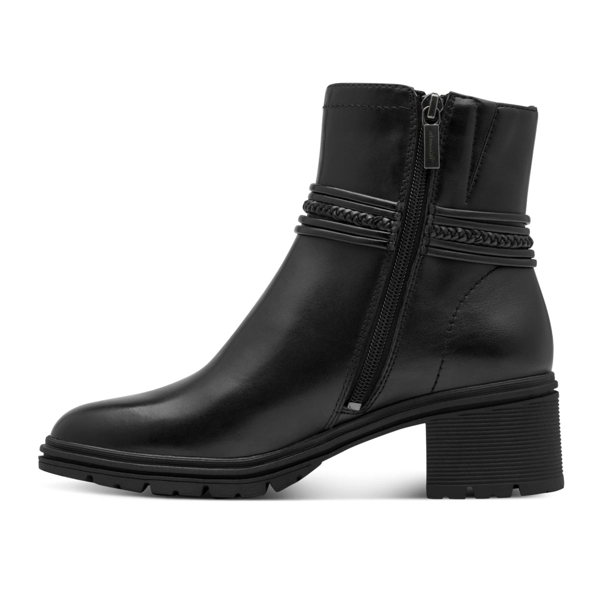 Tamaris Carolin Enkellaarsjes leer in Black, binnenzijde (SKU 1-25492-47--001)