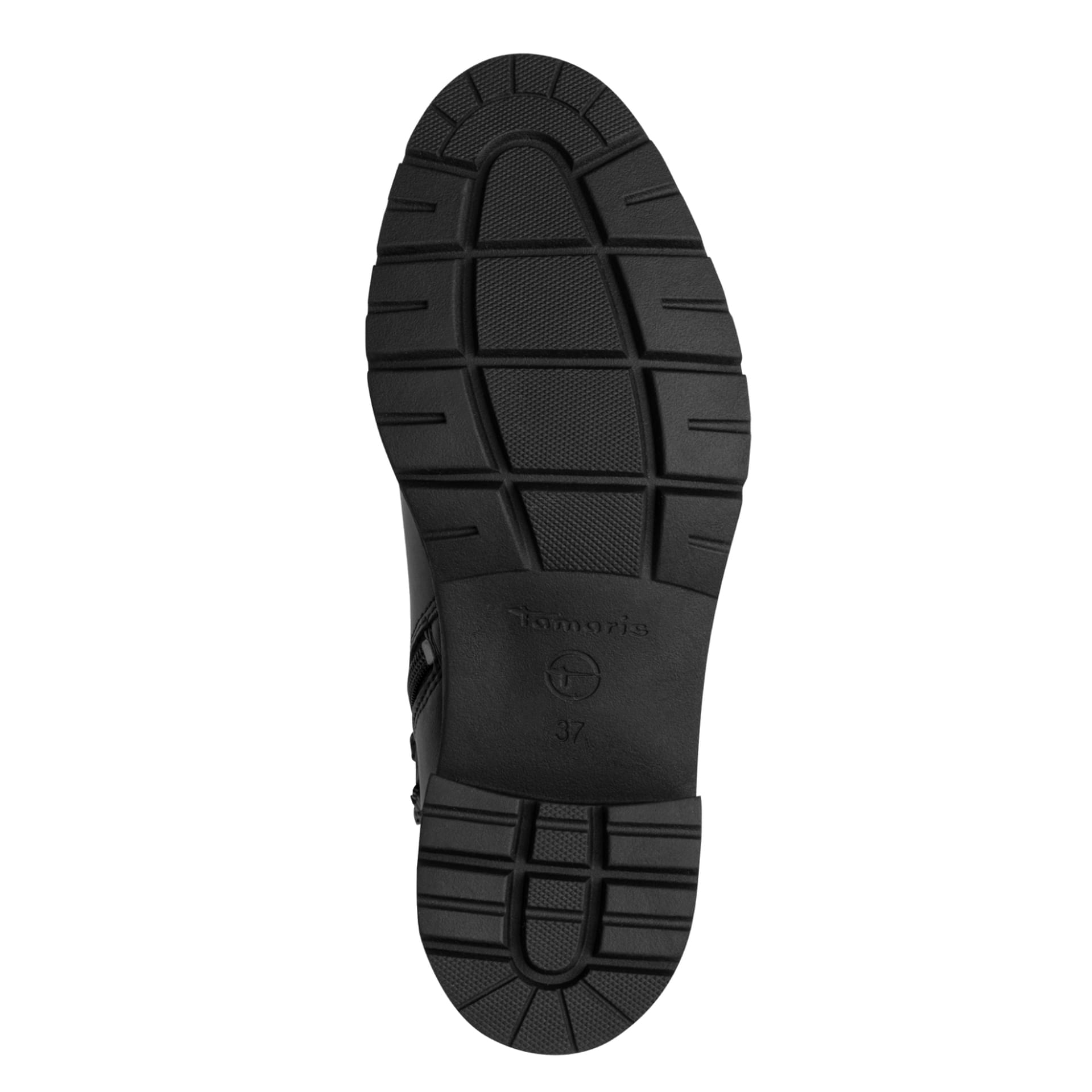 Tamaris Carolin Enkellaarsjes leer in Black, zool (SKU 1-25492-47--001)