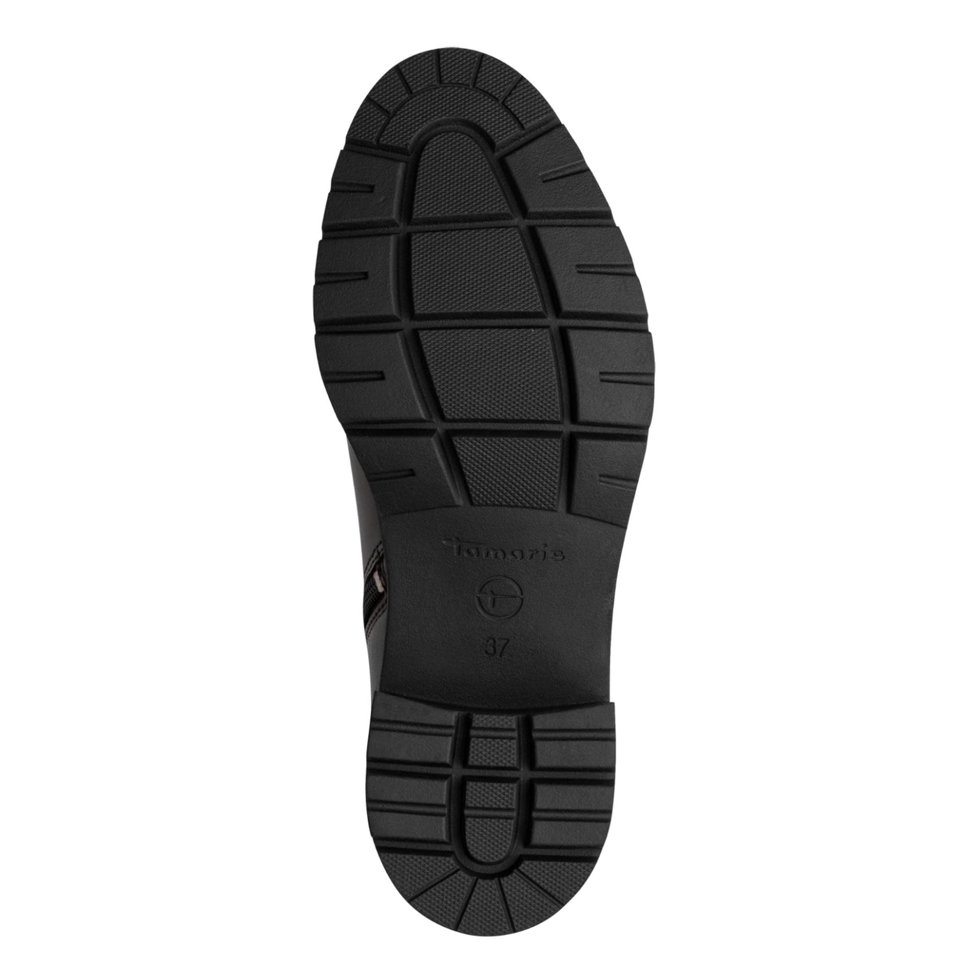 Tamaris Carolin Enkellaarsjes leer in Mocca, bovenaanzicht (SKU 1-25492-47--304)