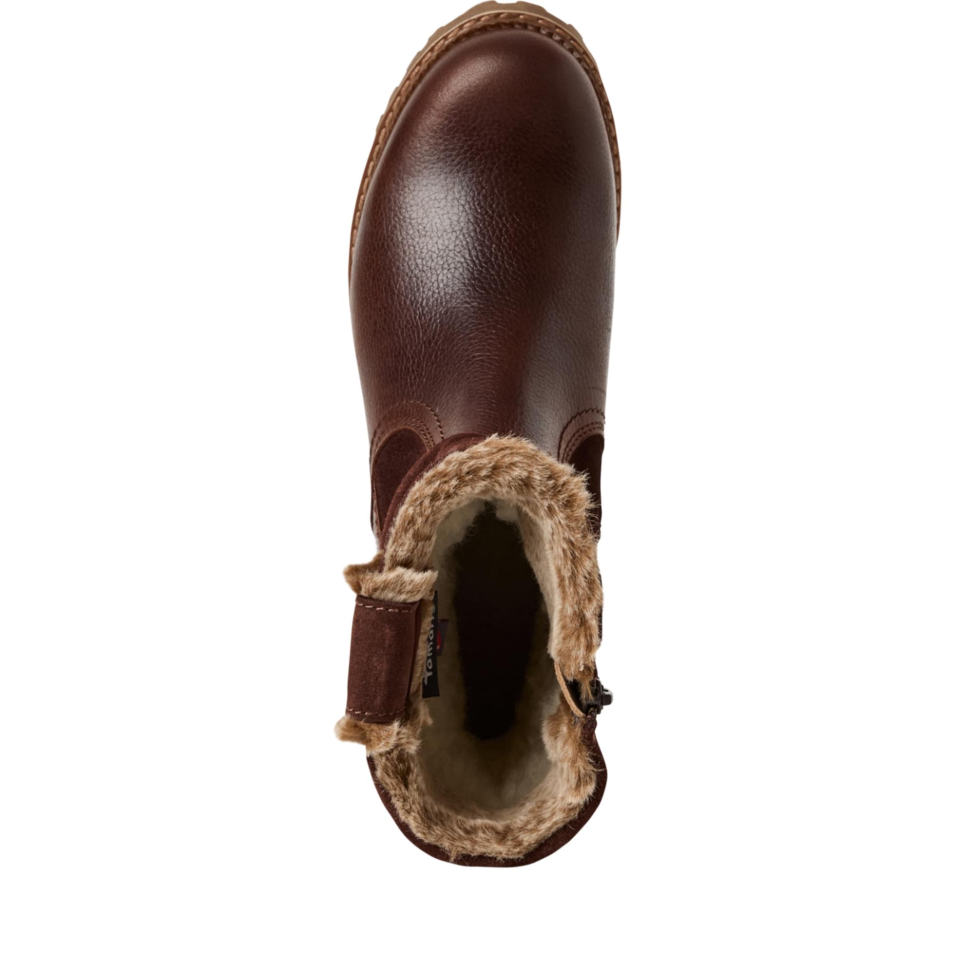 Tamaris Catser Enkellaarsjes 1-26416-45 in Cognac