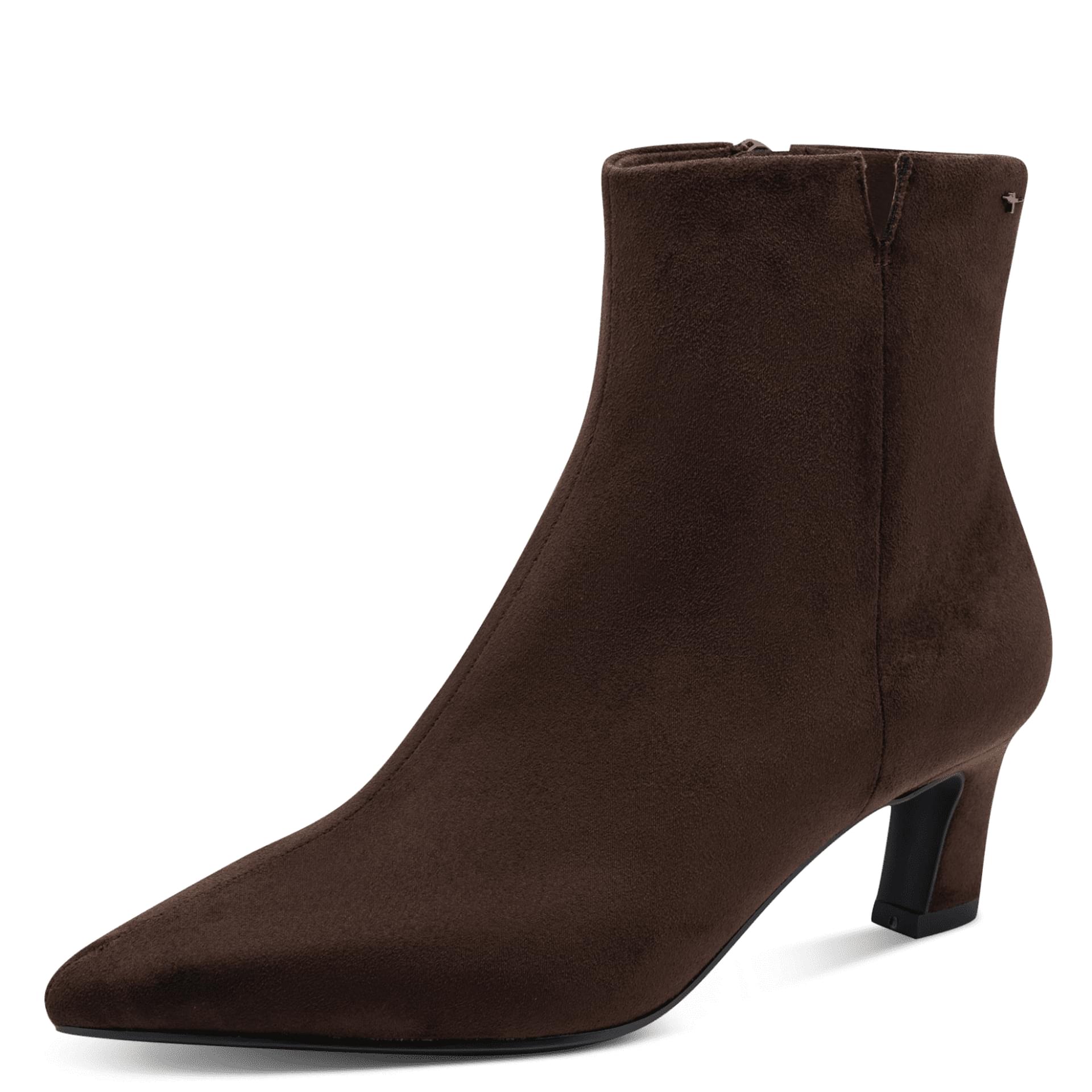 Tamaris Chaya Bottines in Mocca, vue trois-quarts (SKU 1-25383-47--304)