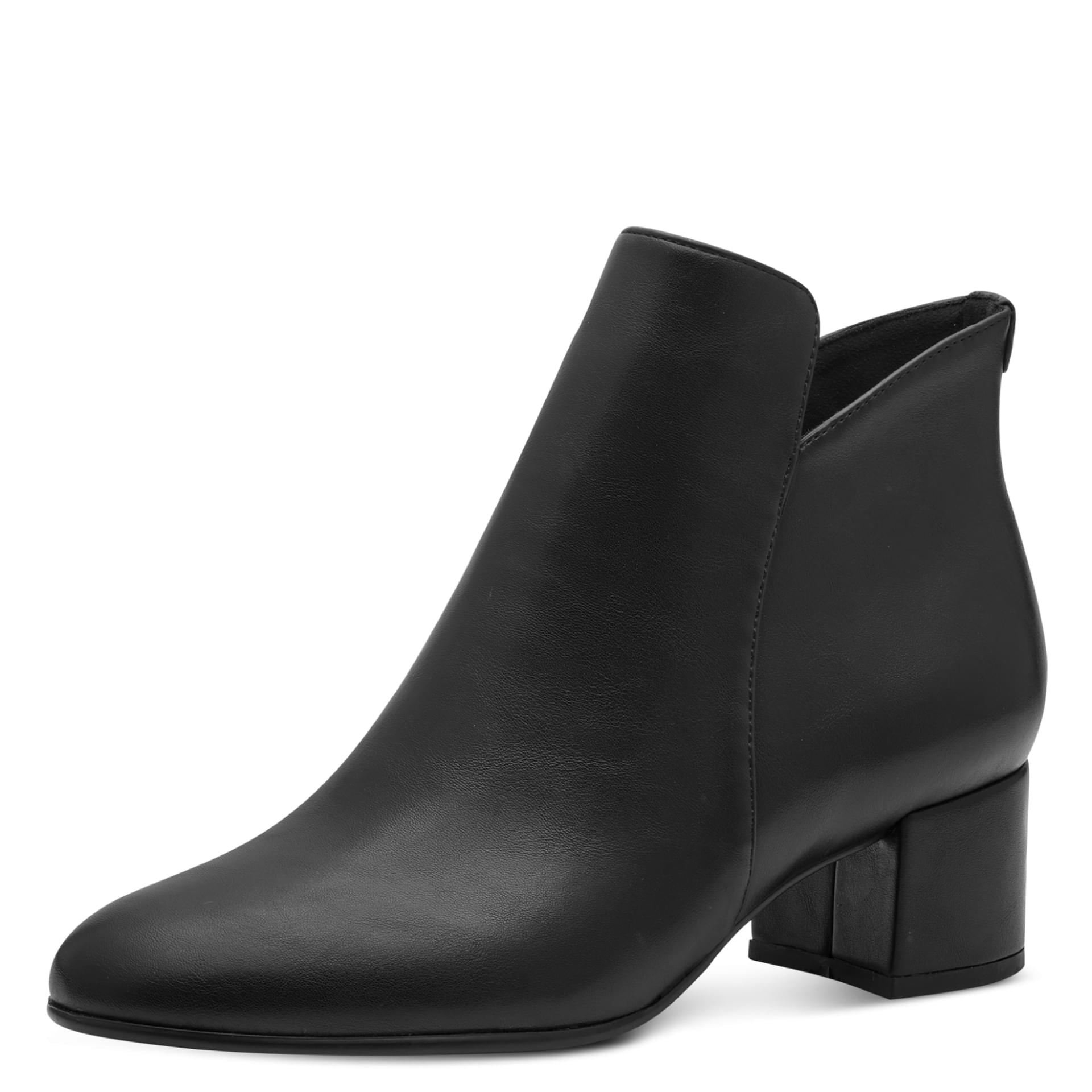 Tamaris Cika Bottines in Black, vue trois-quarts (SKU 1-25355-43--001)