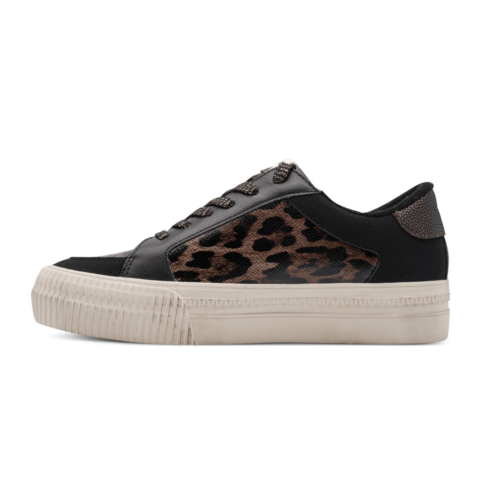 Tamaris Cinda Baskets in Black Comb, côté intérieur (SKU 1-23789-46--098)