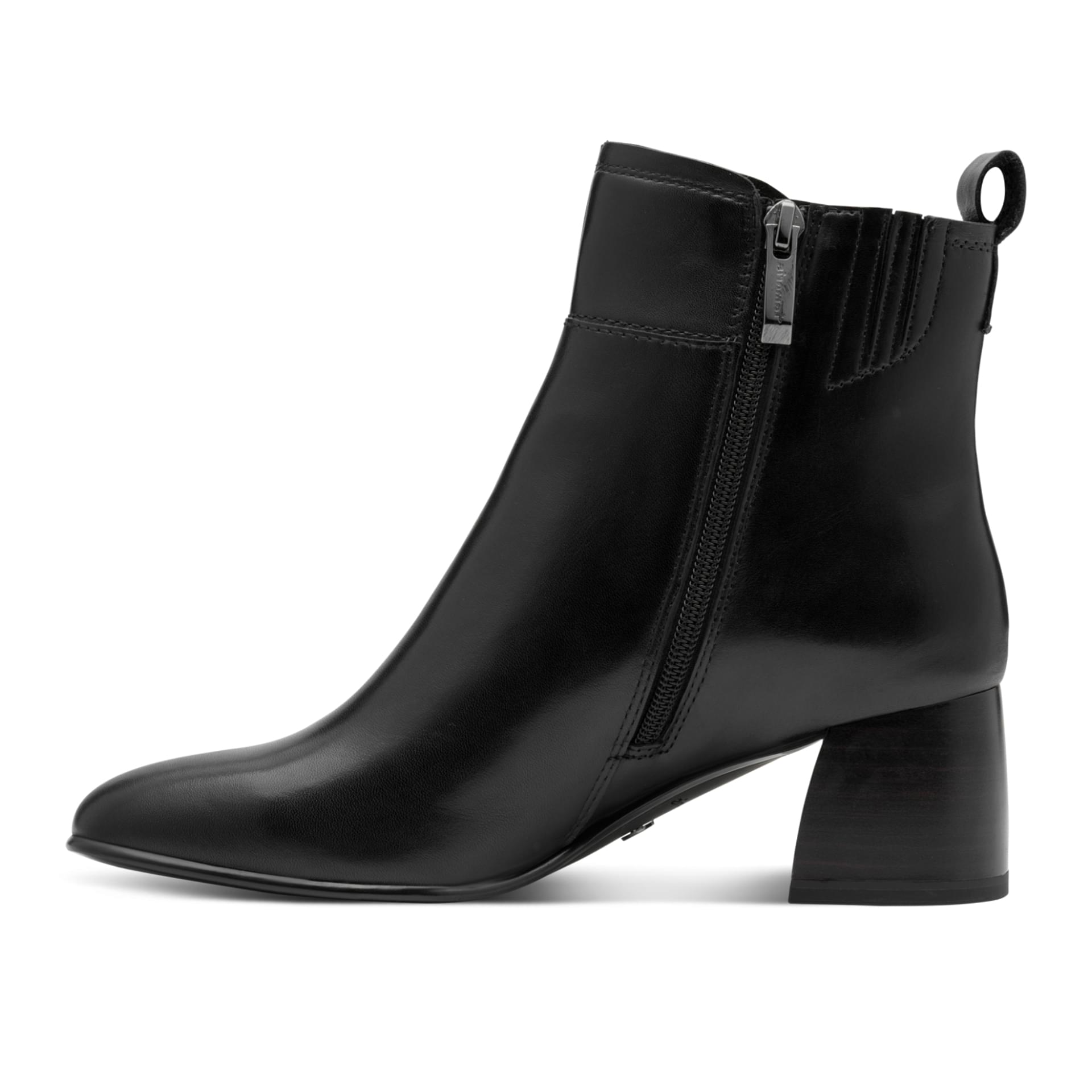Tamaris Colbie Enkellaarsjes 1-25323-45 in Black Leather
