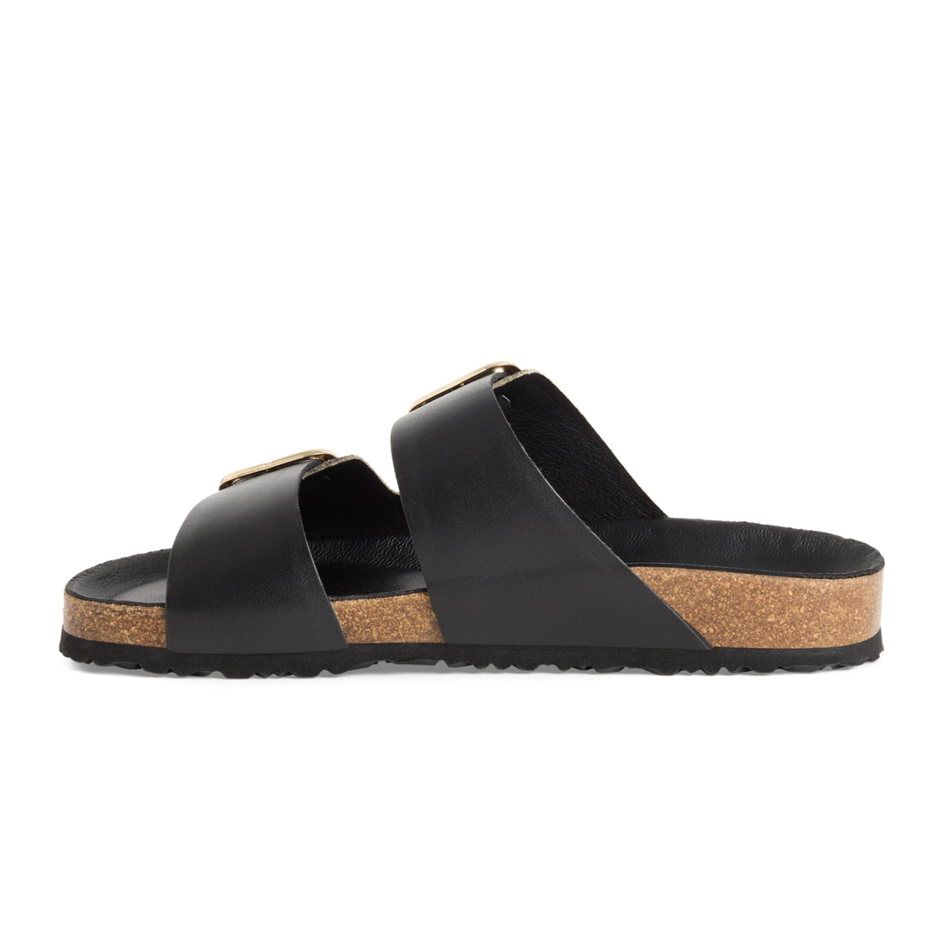 Tamaris Corra Sandals leather in Black/Leopard, inner side (SKU 1-27543-42--090)