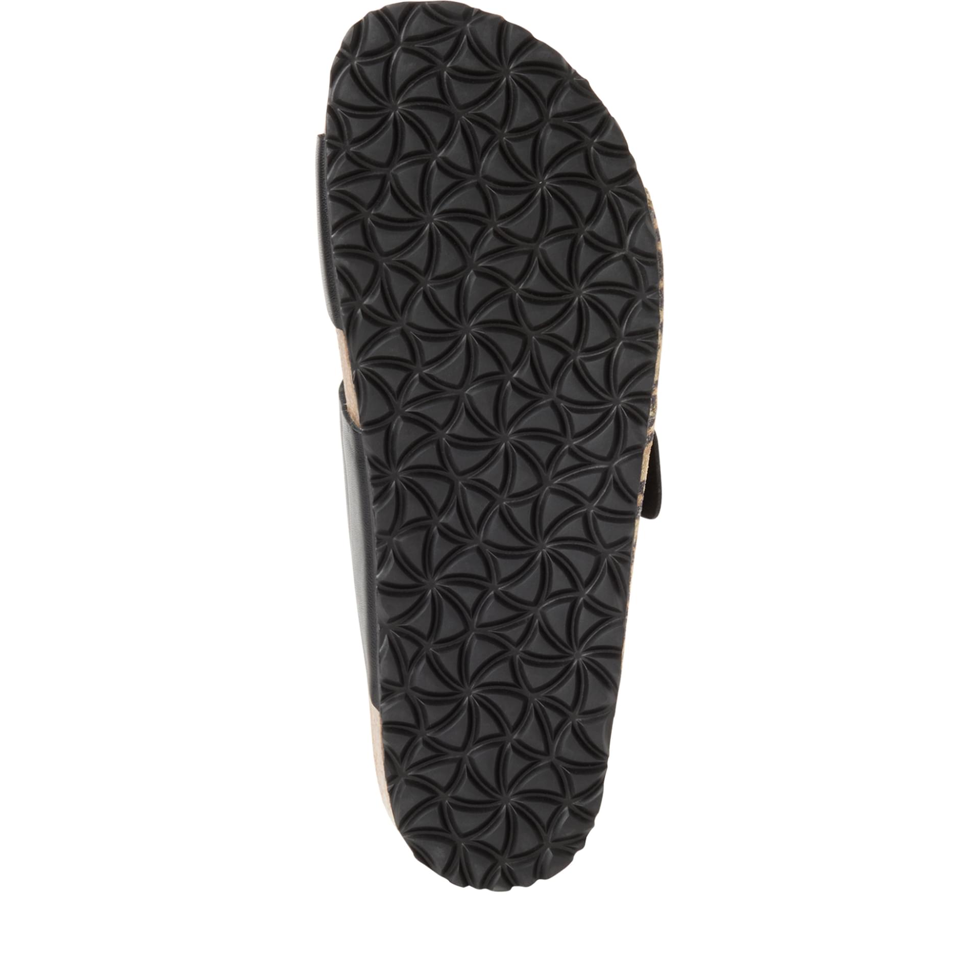 Tamaris Corra Sandals leather in Black/Leopard, sole (SKU 1-27543-42--090)