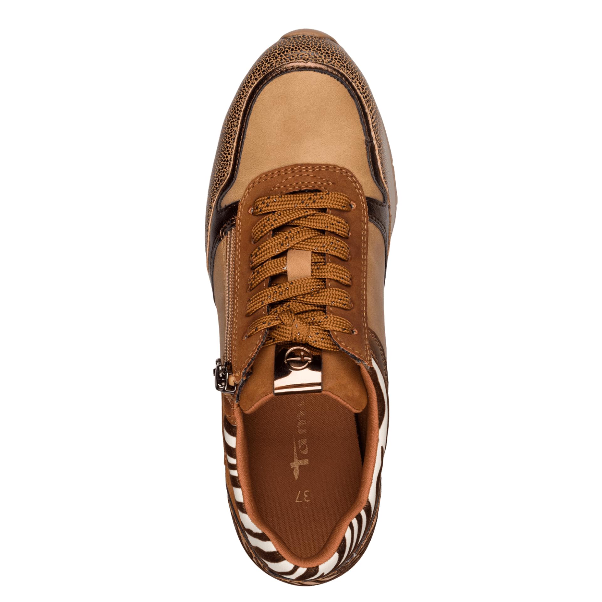 Tamaris Daki Sneakers 1-23603-42 in Cognac Comb