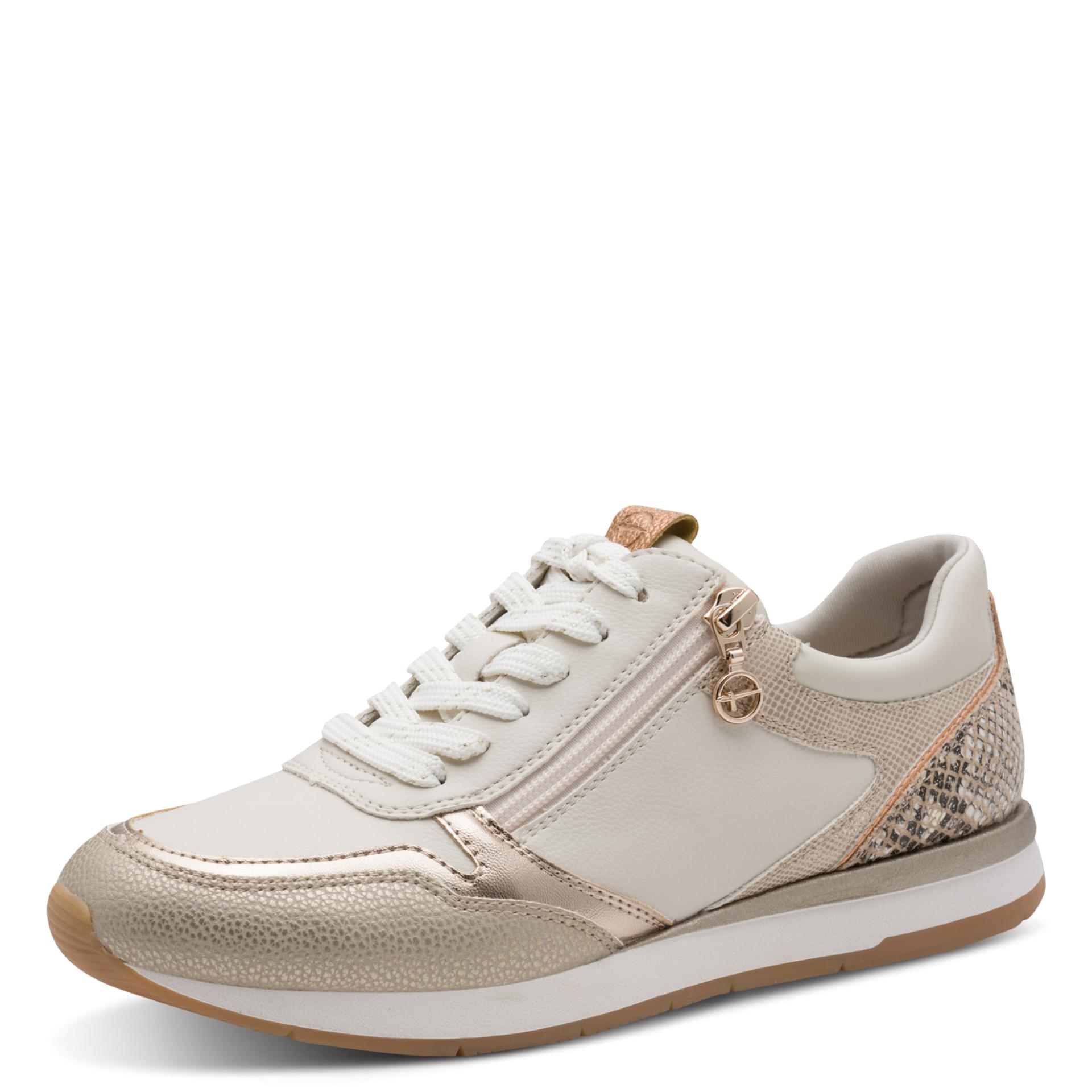 Tamaris Daki Sneakers 1-23613-46 in Ivory Struct.