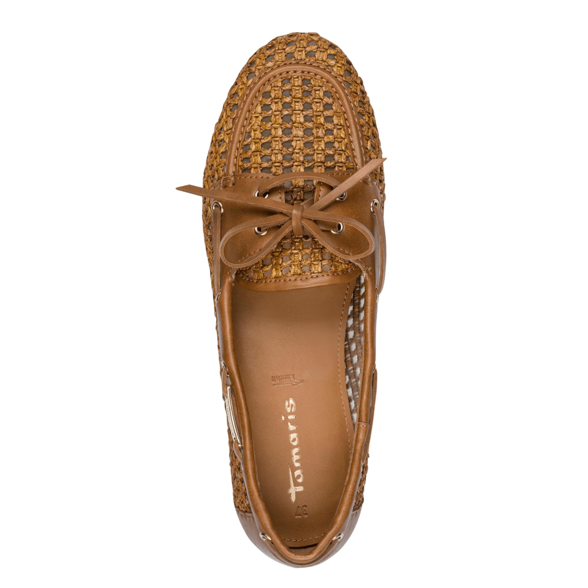 Tamaris Dariana Moccasins 1-23611-46 in Cognac Struct.