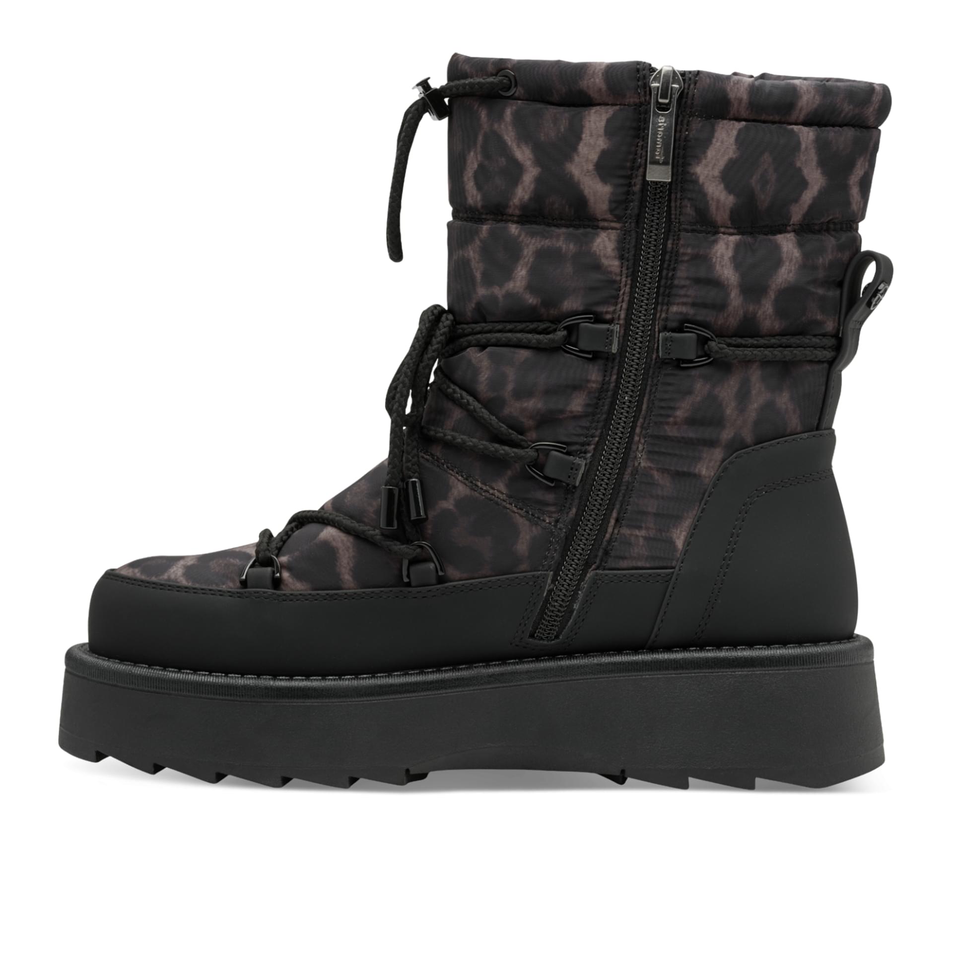 Tamaris Dionysia Ankle Boots 1-26846-45 in Black/Leopard