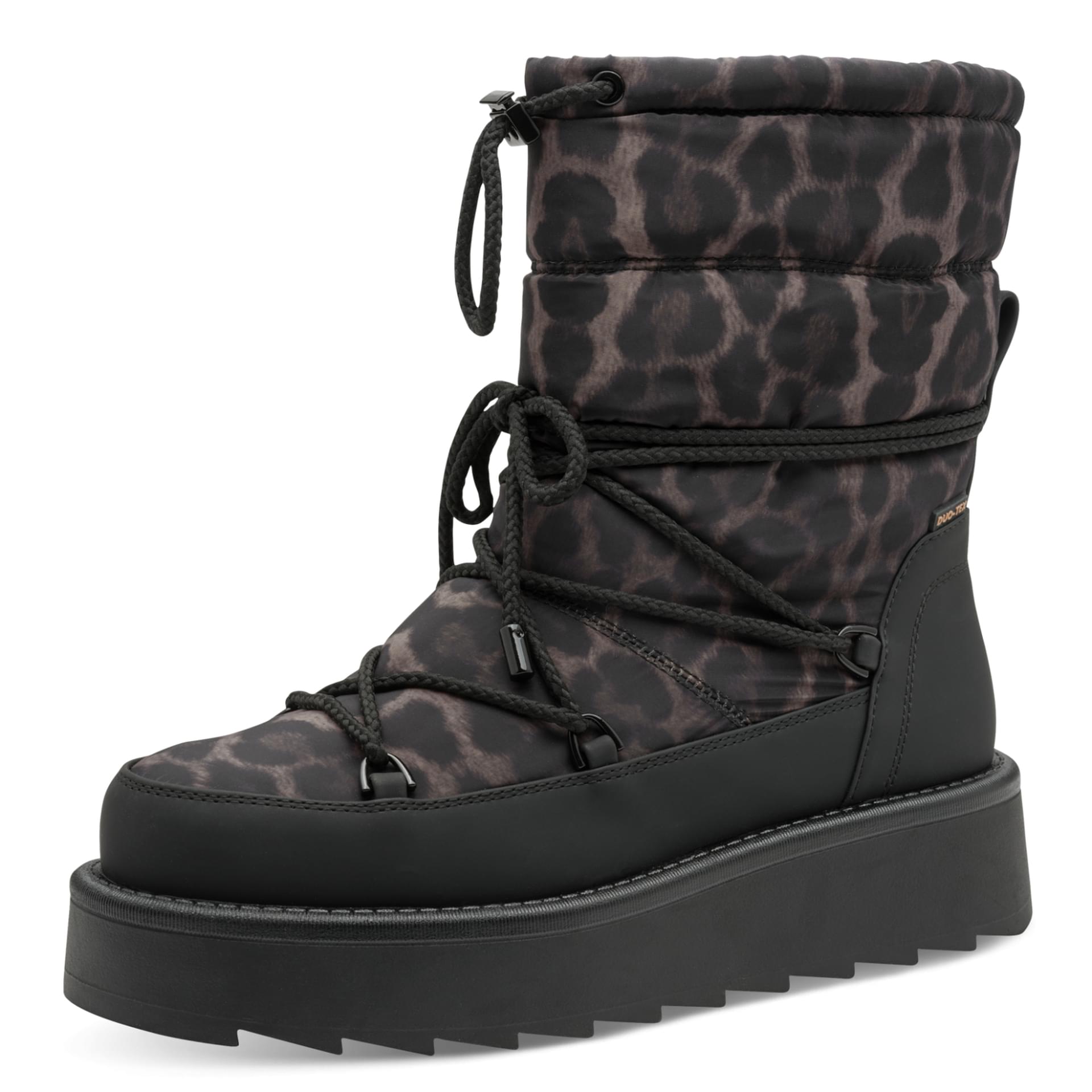 Tamaris Dionysia Ankle Boots 1-26846-45 in Black/Leopard