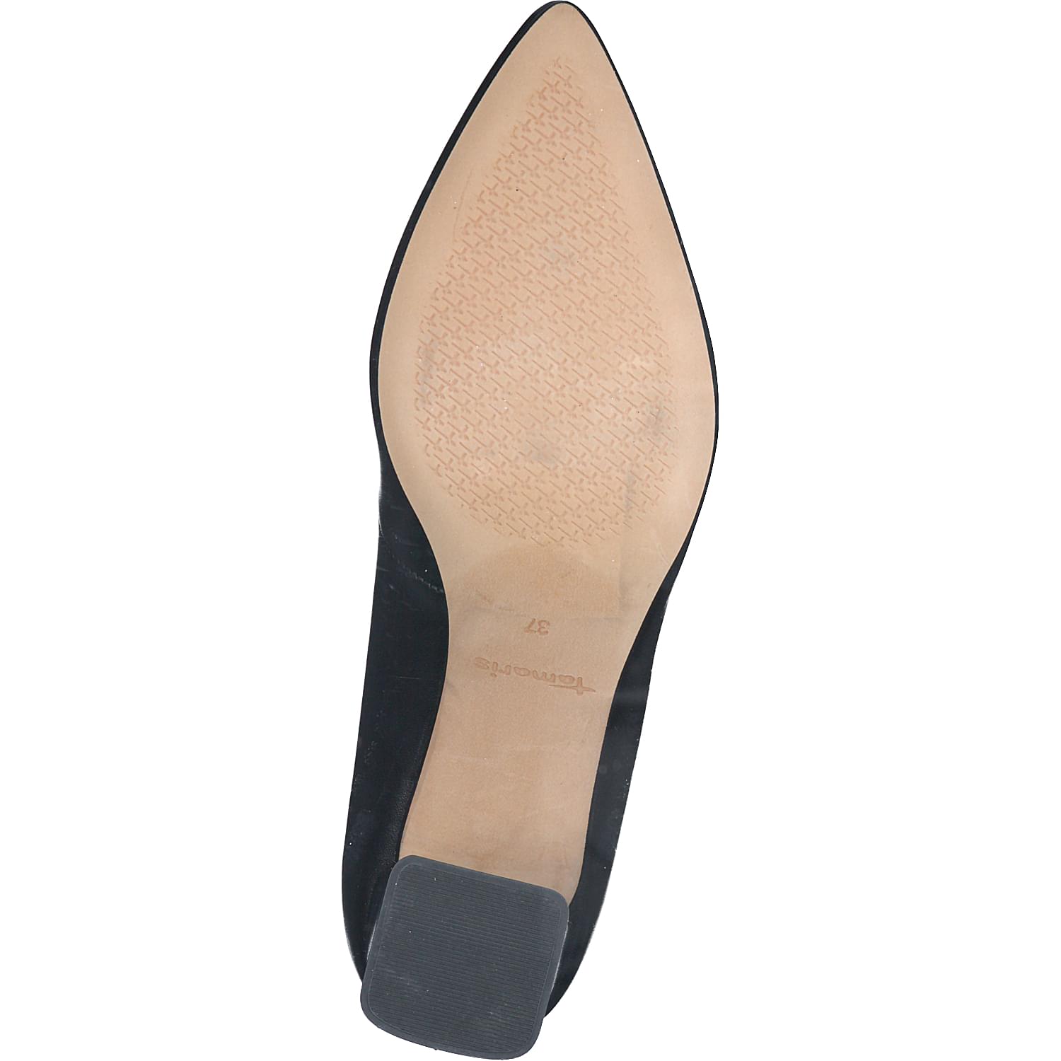 Tamaris Edan Heels 1-22435-41 in Black Leather