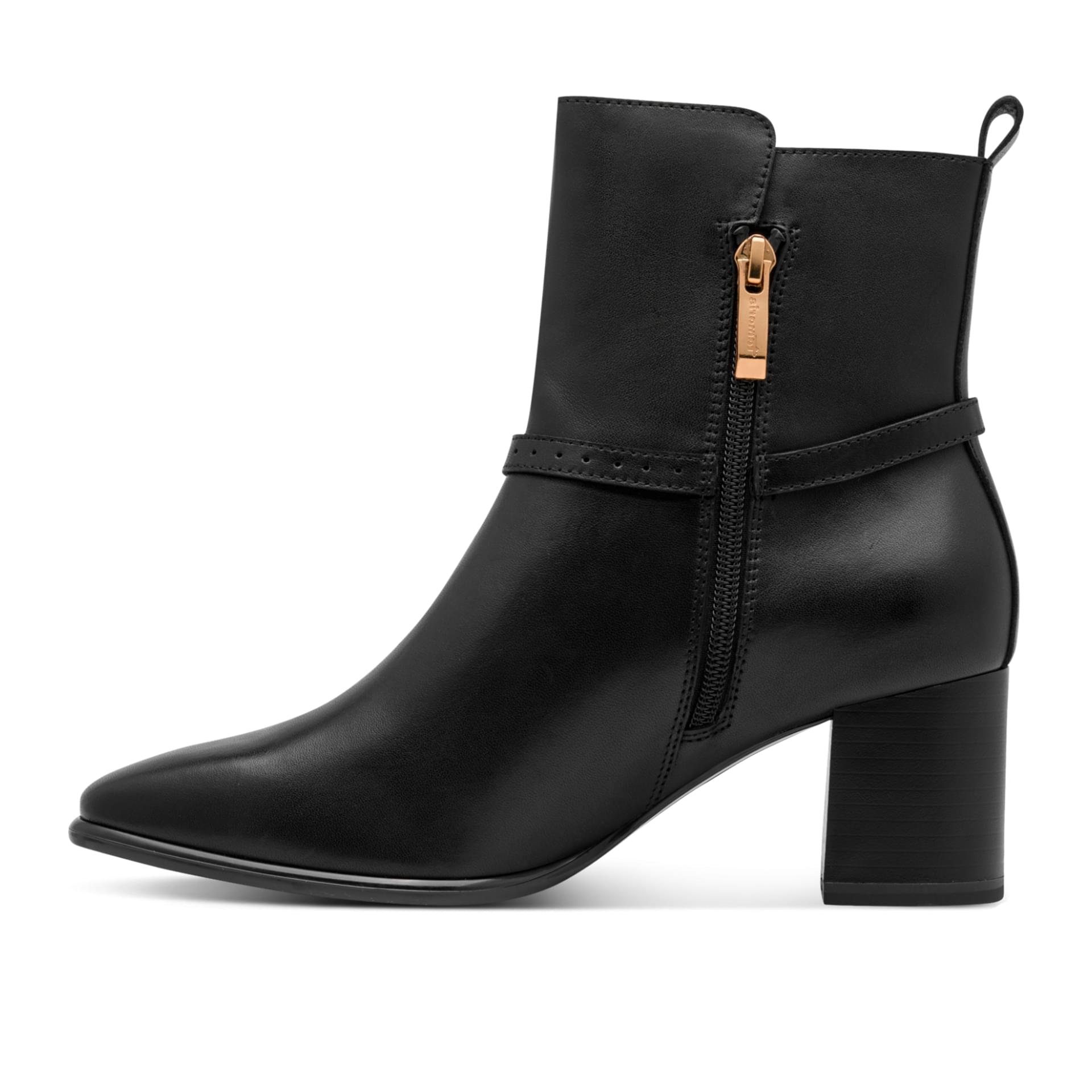 Tamaris Elarissa Bottines cuir in Black, côté intérieur (SKU 1-25329-47--001)