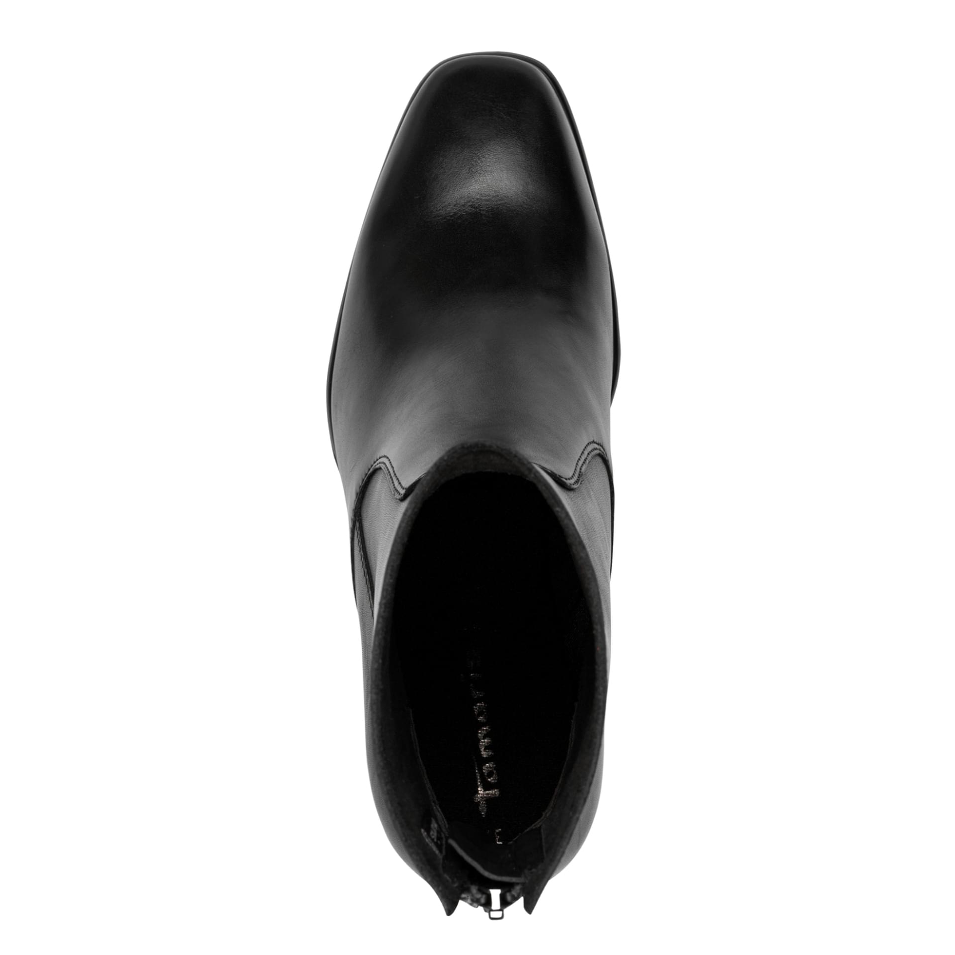 Tamaris Elarissa Ankle Boots leather in Black Leather, top view (SKU 1-25345-47--003)