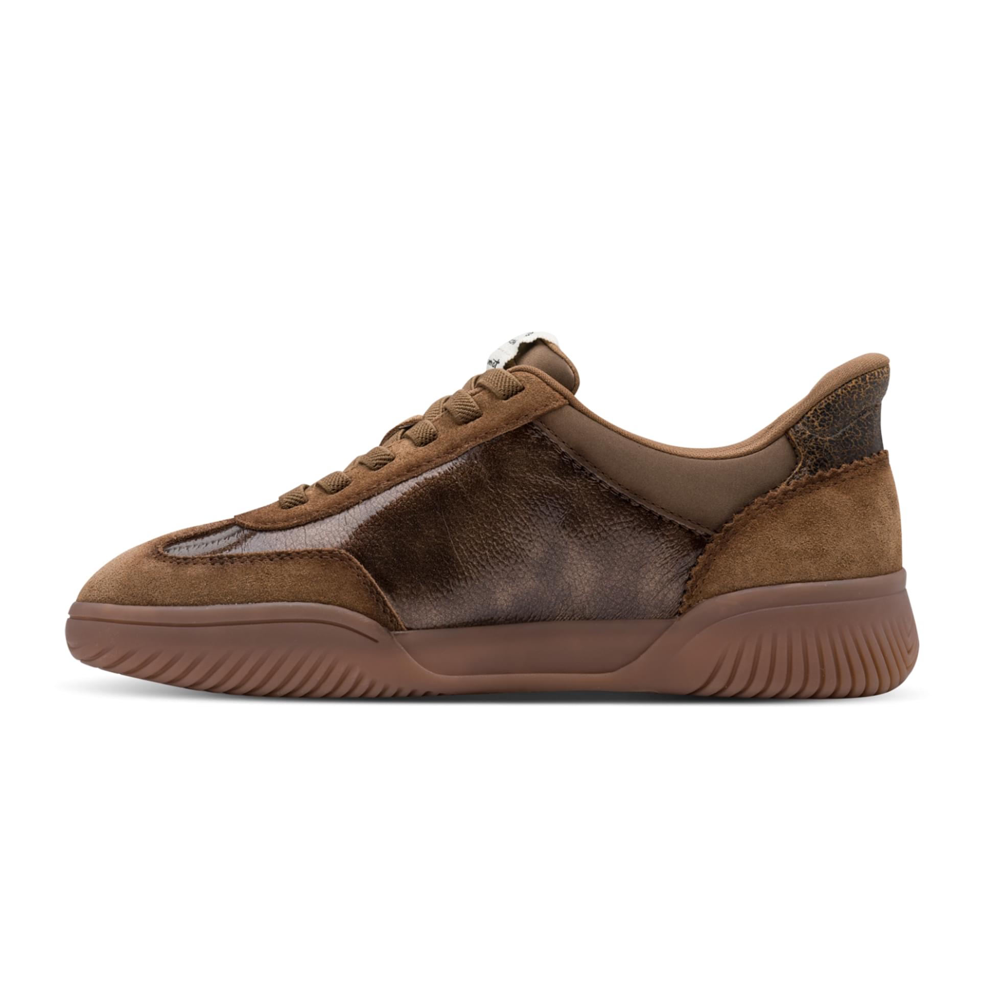 Tamaris Fair Sneakers in Camel Patent, binnenzijde (SKU 1-23655-47--319)