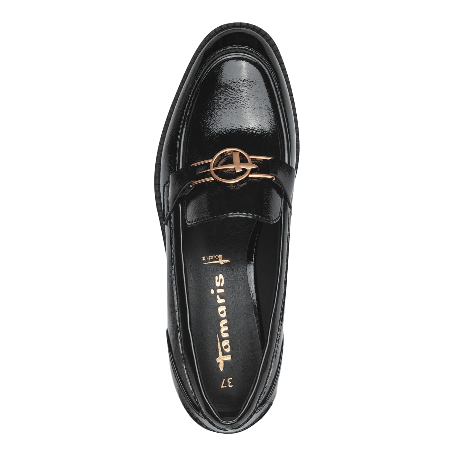 Tamaris Fjella Slippers 1-24303-43 in Black Patent