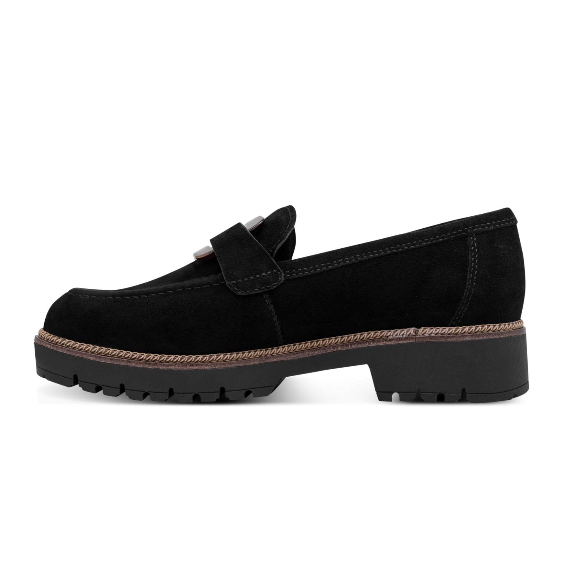 Tamaris Flora Mules in Black, côté intérieur (SKU 1-24722-43--001)