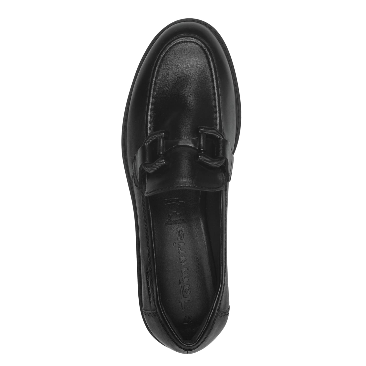 Tamaris Flora Slippers 1-24723-43 in Black Leather