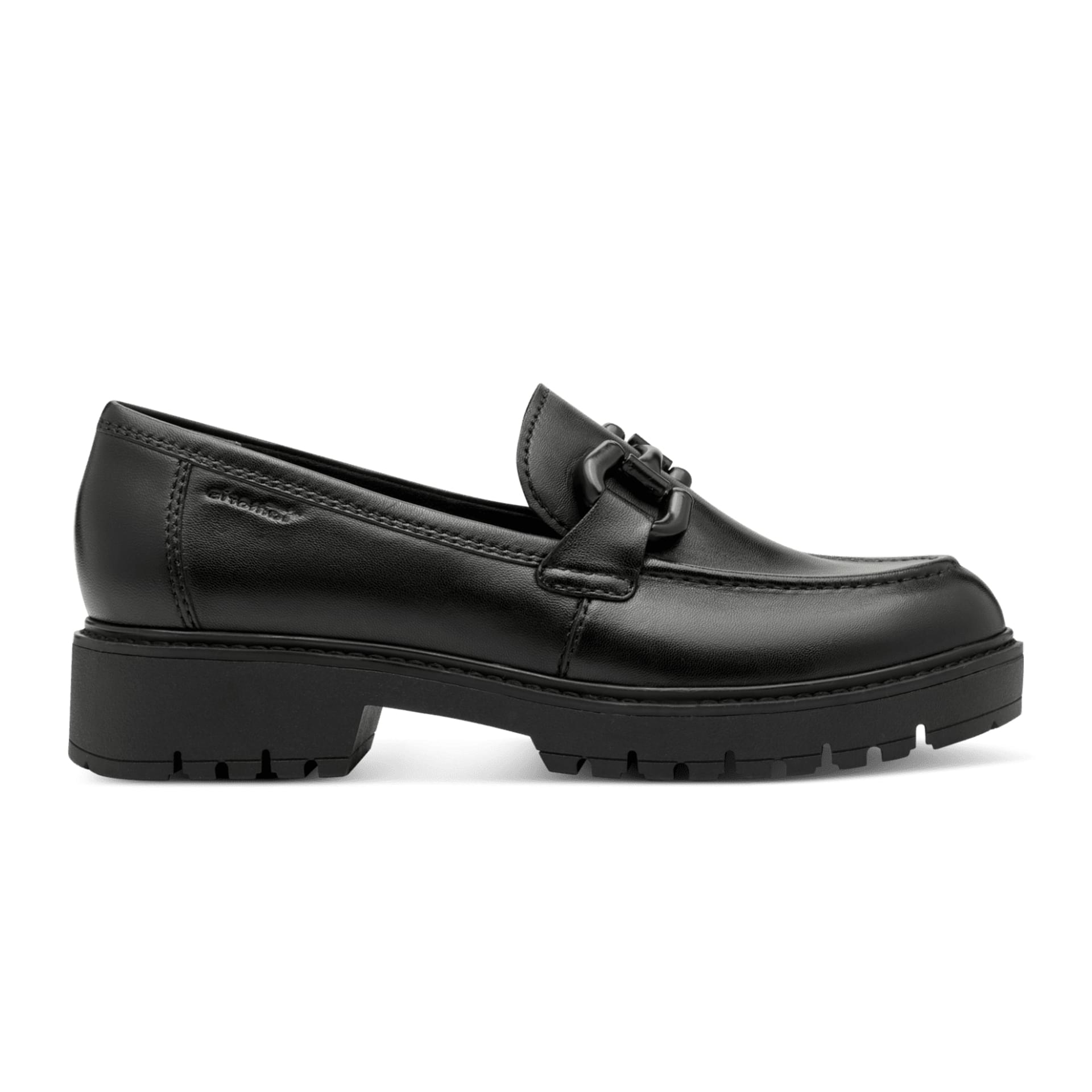 Tamaris Flora Slippers 1-24733-45 in Black Leather