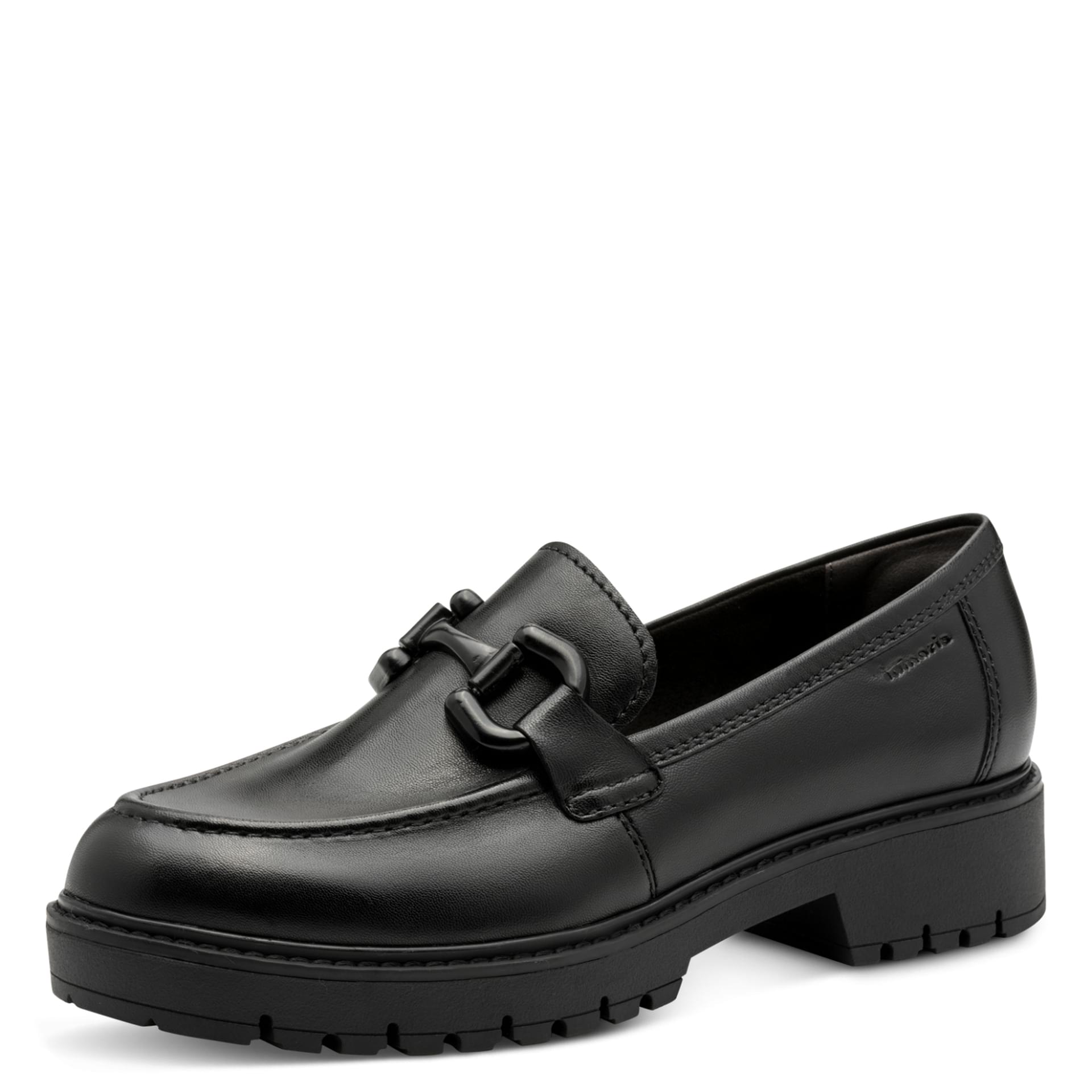 Tamaris Flora Slippers 1-24733-45 in Black Leather