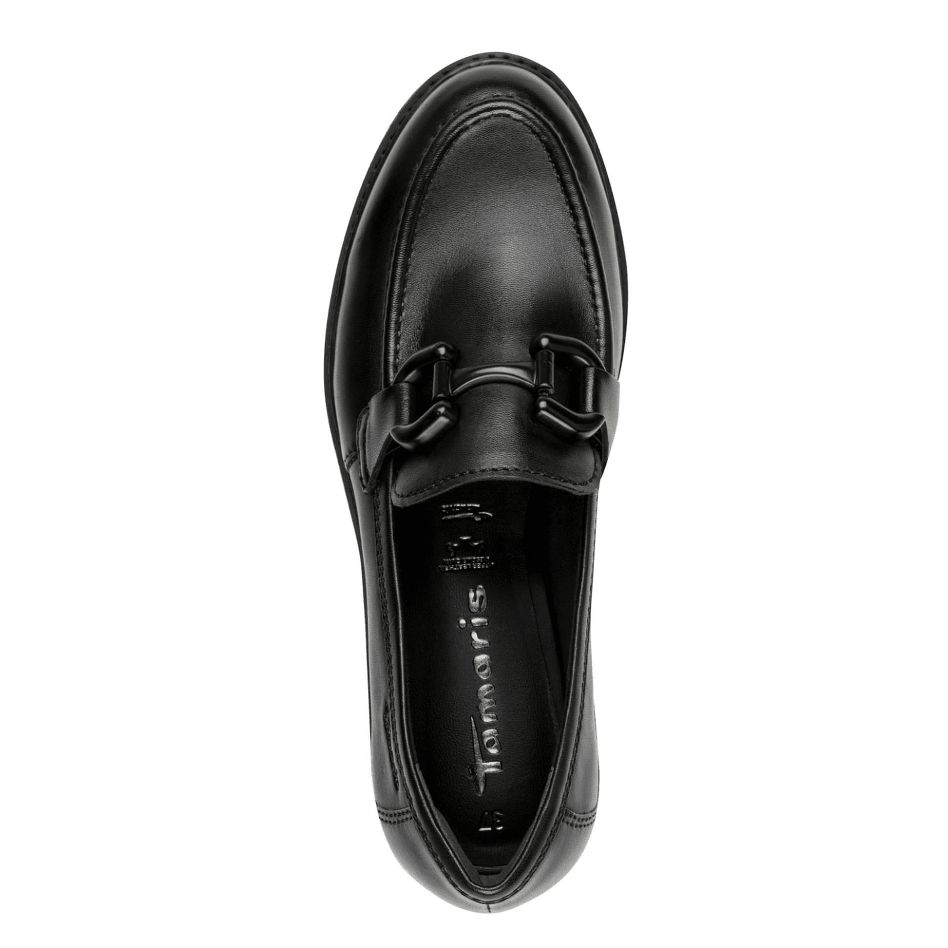 Tamaris Flora Slippers 1-24733-45 in Black Leather
