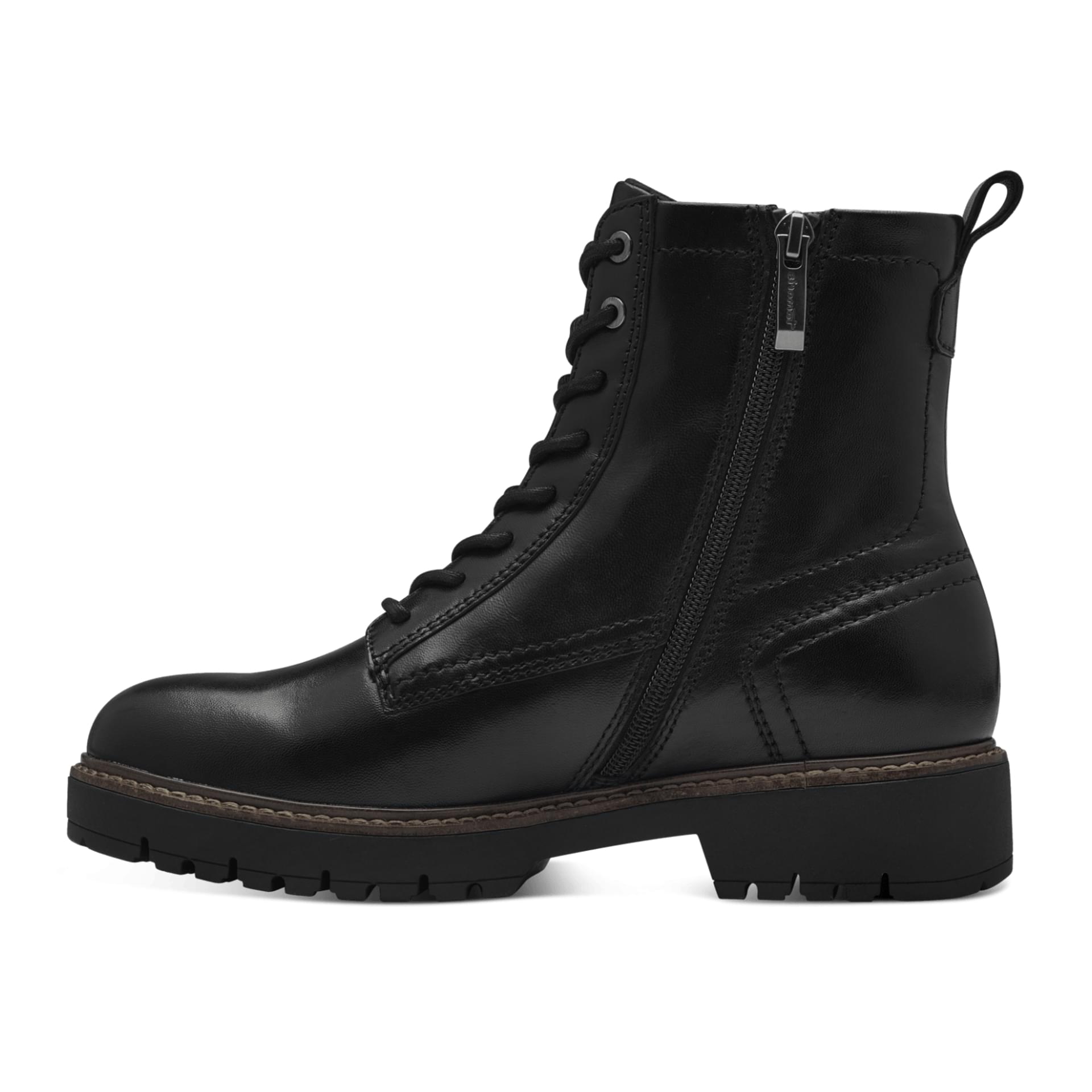 Tamaris Flora Bottines 1-25207-43 in Black Leather