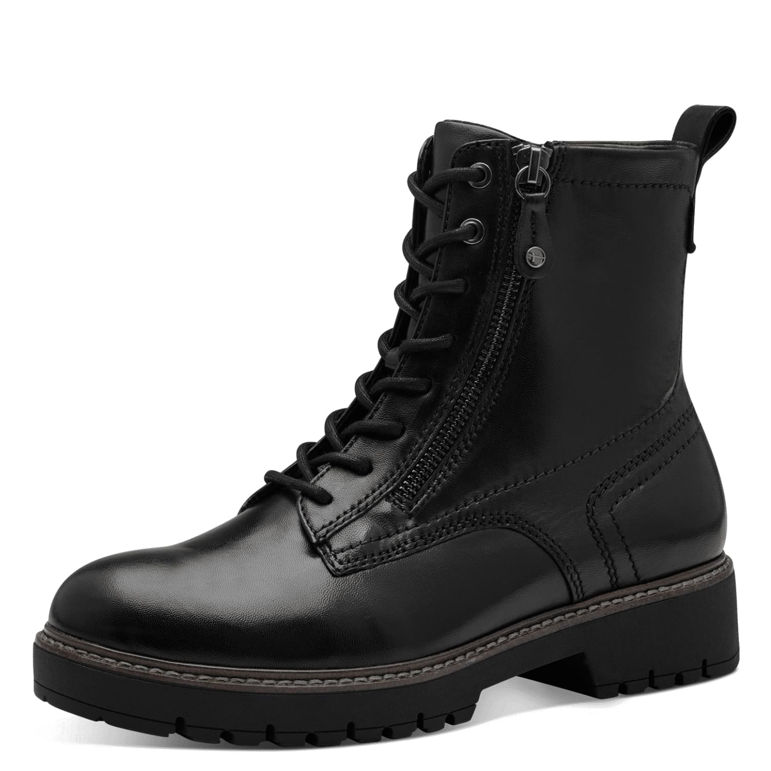 Tamaris Flora Bottines 1-25207-43 in Black Leather