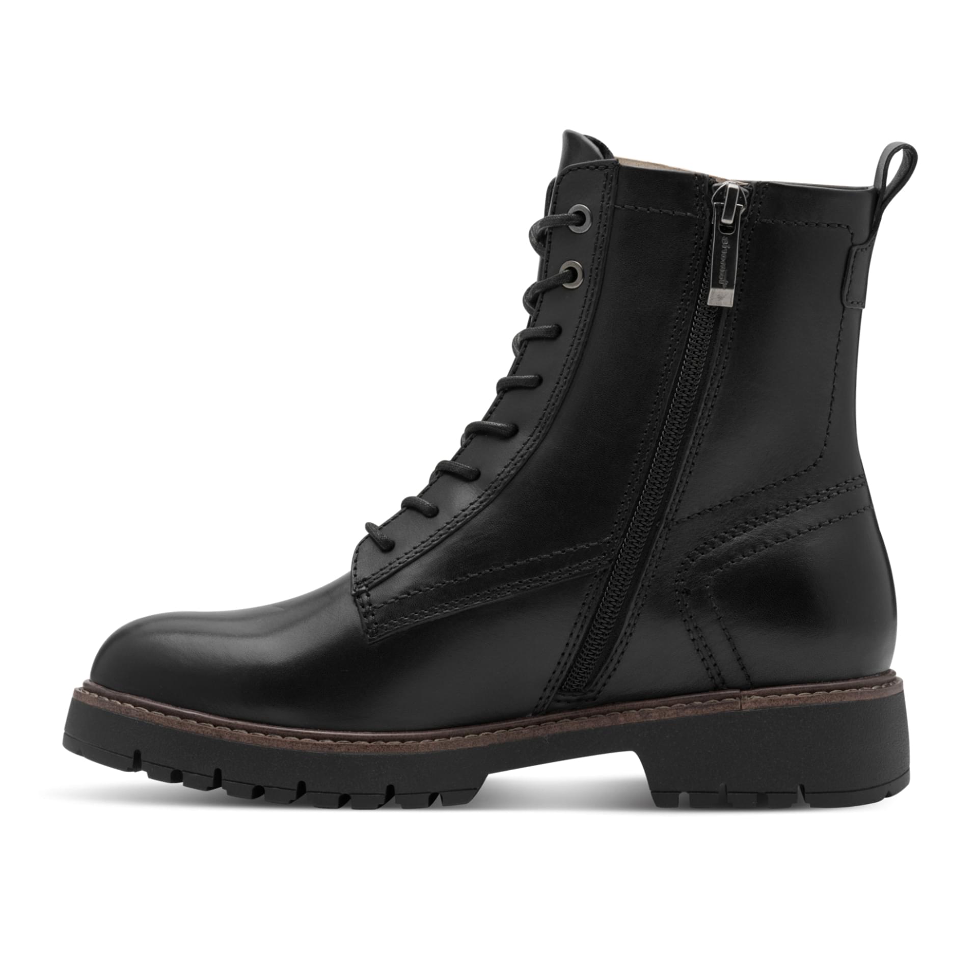 Tamaris Flora Bottines 1-25207-45 in Black Leather